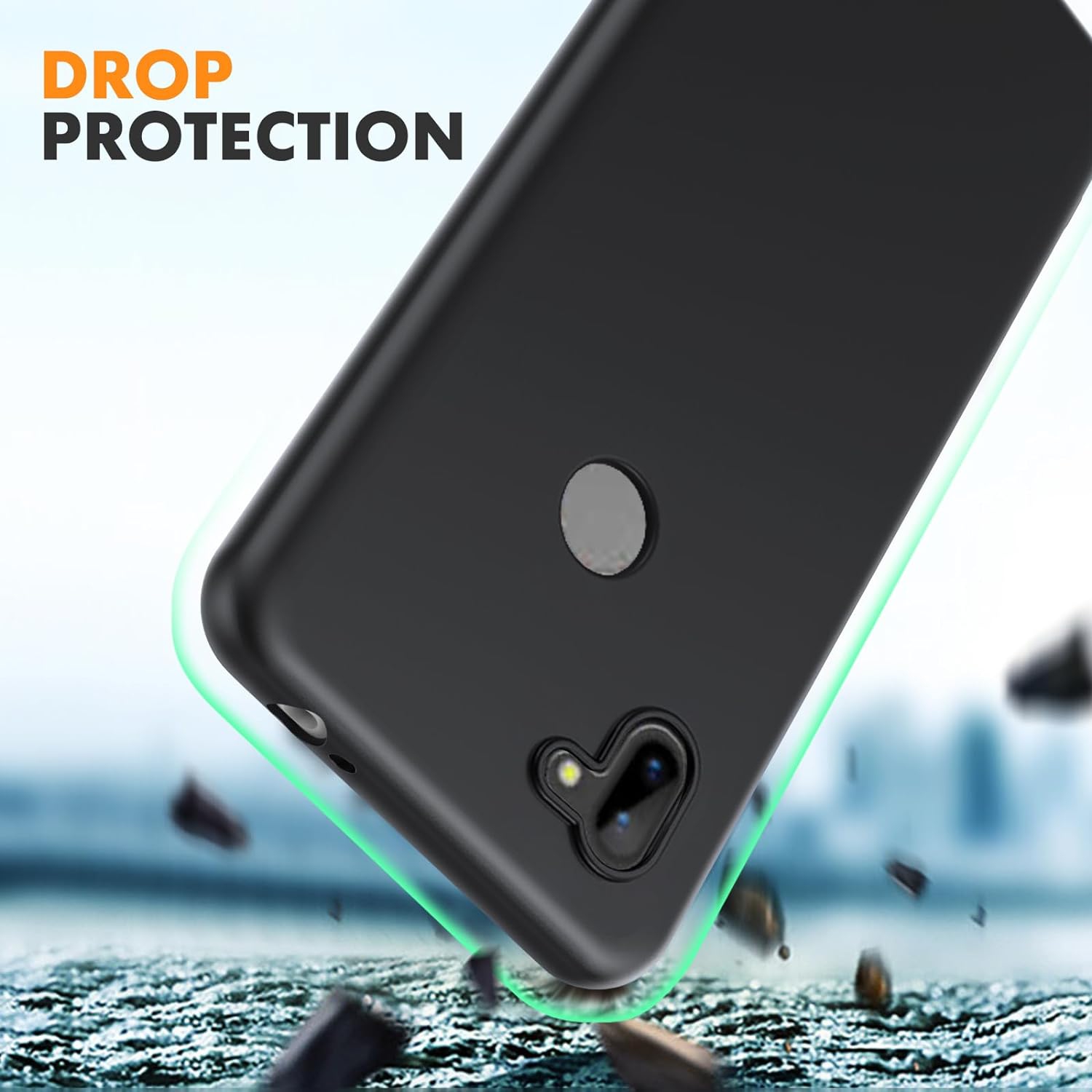 Orbic Q10 RC609L Phone Case with Screen Protector Soft TPU