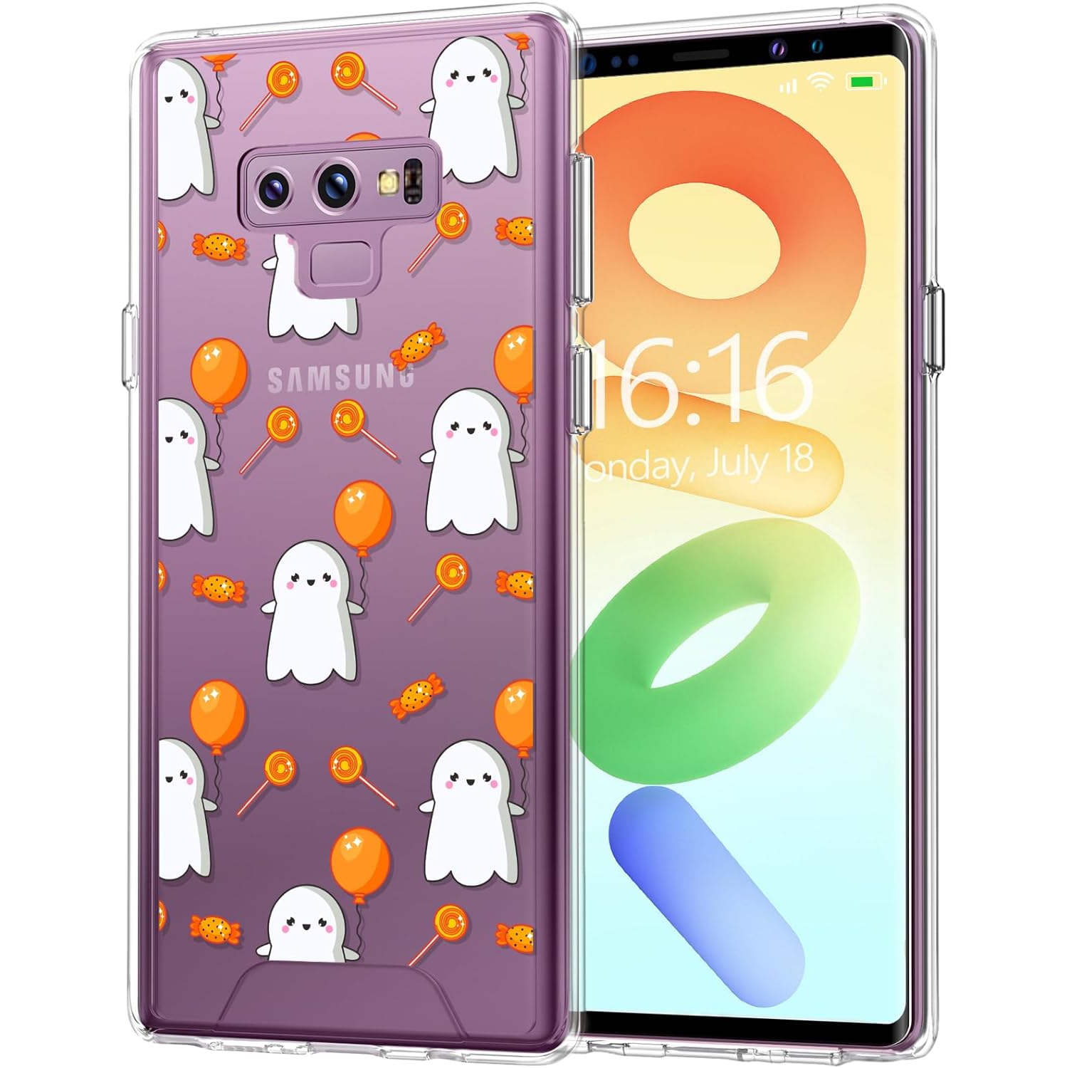 for Galaxy Note 9 Case, Candy Pattern Shockproof Protection Phone Cover, Silicone Protector Funda para Samsung