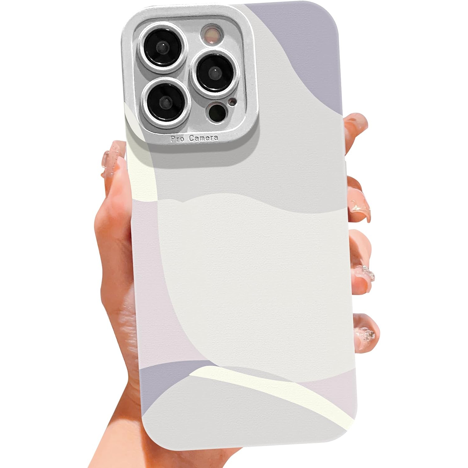 Compatible with iPhone 15 Pro Phone Case 6.1 inch,Cute Painted Art Full Camera Lens Protective Slim Soft