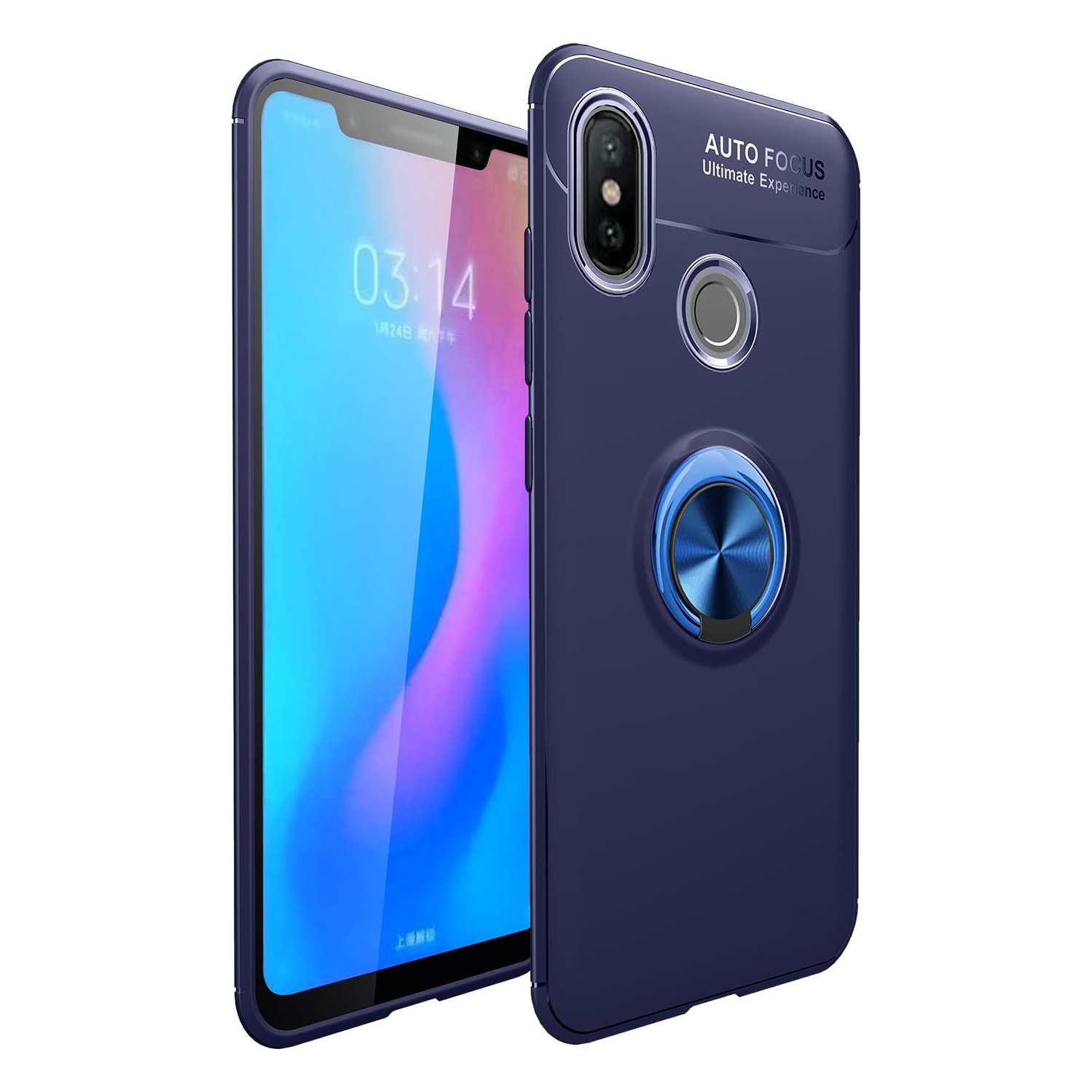 for Xiaomi Mi A2 Case(Xiaomi 6X Case),[Invisible Matal Ring Bracket][Magnetic Support] Shockproof