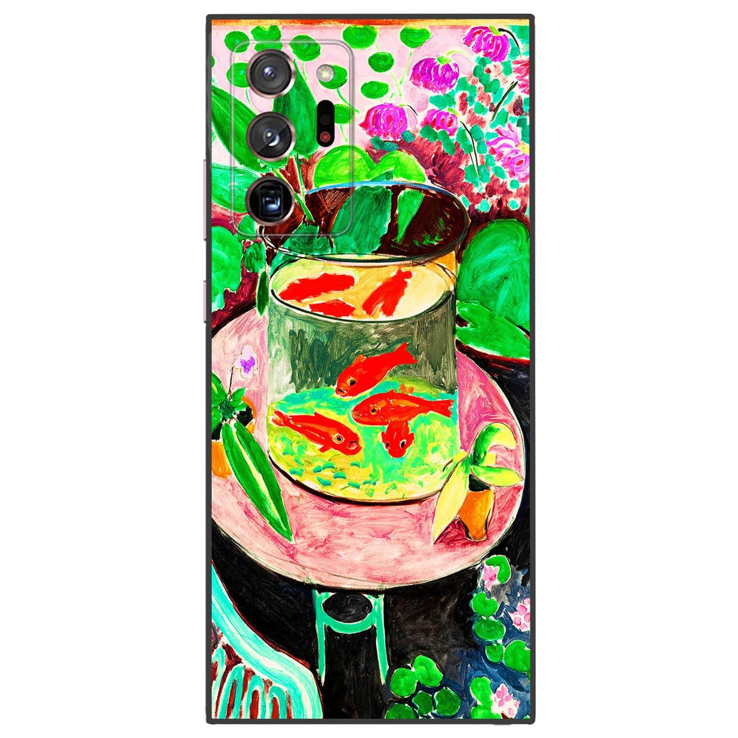 Compatible with Samsung Galaxy Note 20 Ultra 5G Cute Art Silicone Case with Design for Women Lucky Koi Fish