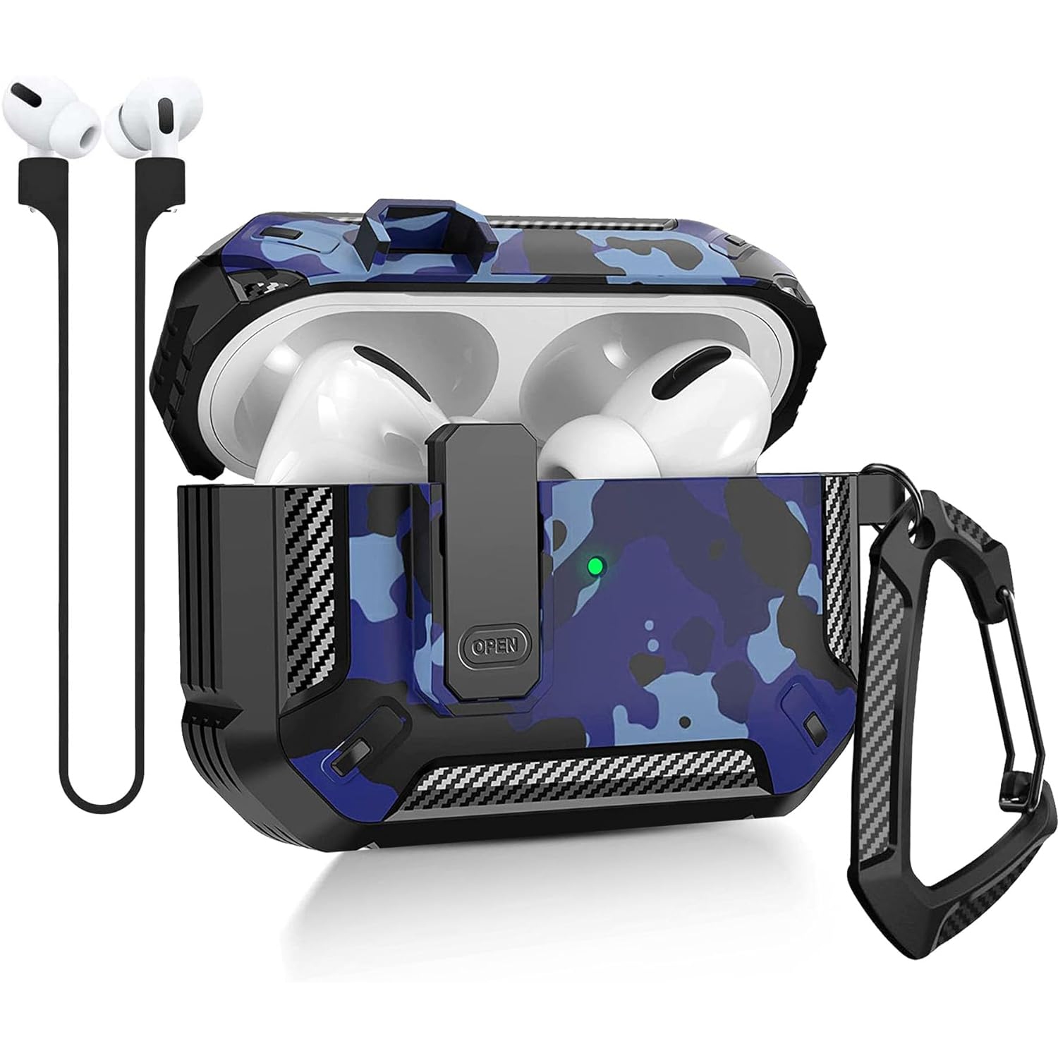 for Apple AirPods Pro 2nd Generation Case, Hard Rugged Shockproof 