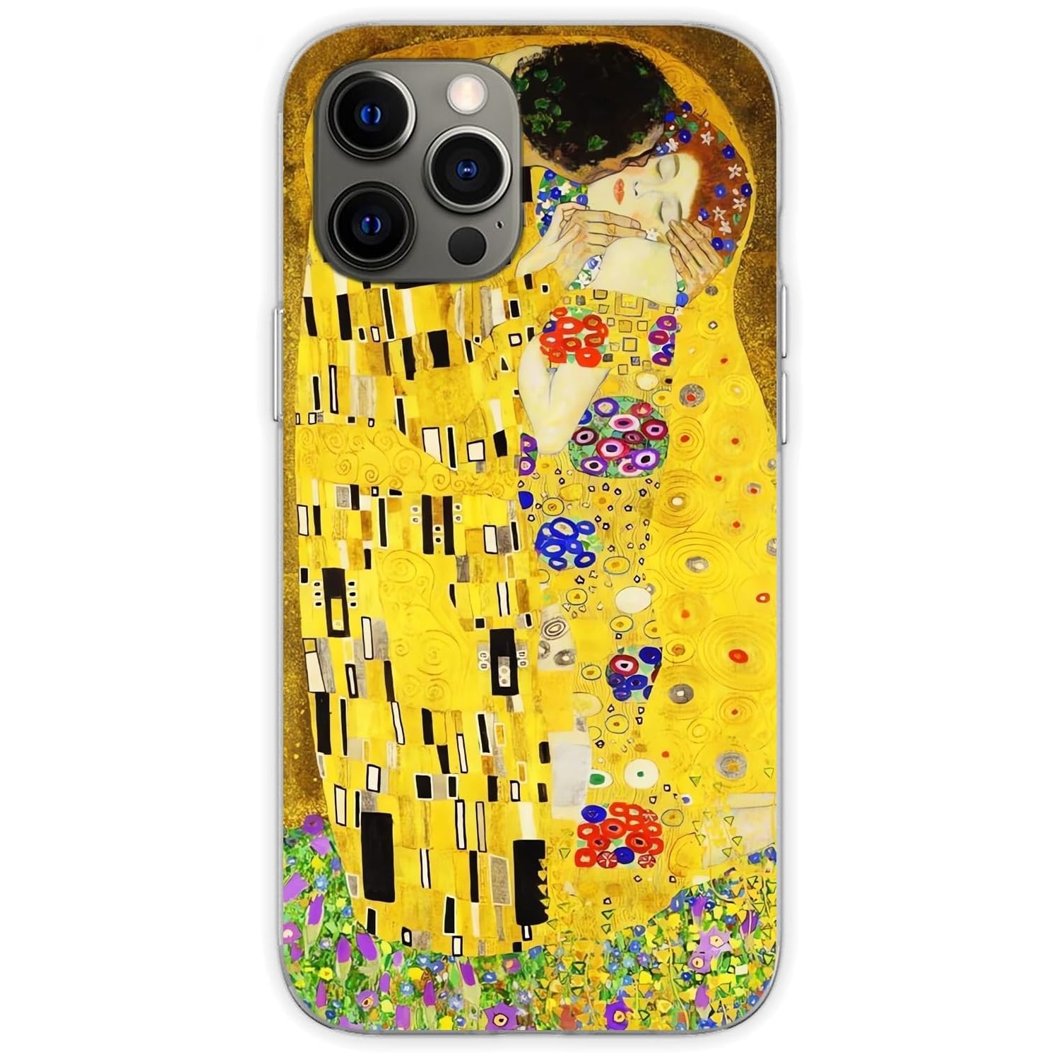 The Kiss Phone Case Compatible with iPhone 11 Gustav Klimt The Lovers Classic Art Romantic Valentine Soft TPU
