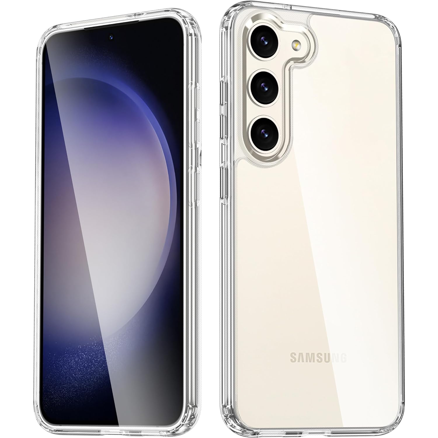 Étui transparent Crystal pour Samsung Galaxy S23, [ne jaunit pas] [protection de qualité militaire 10FT] anti-rayures