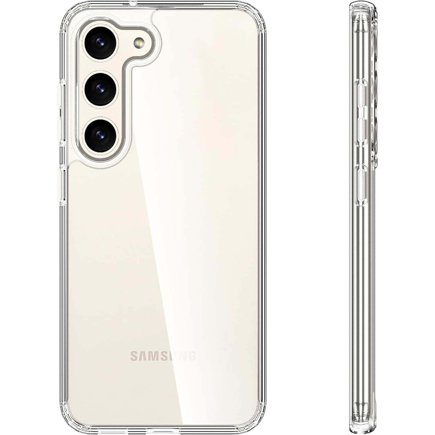 Étui transparent Crystal pour Samsung Galaxy S23, [ne jaunit pas] [protection de qualité militaire 10FT] anti-rayures