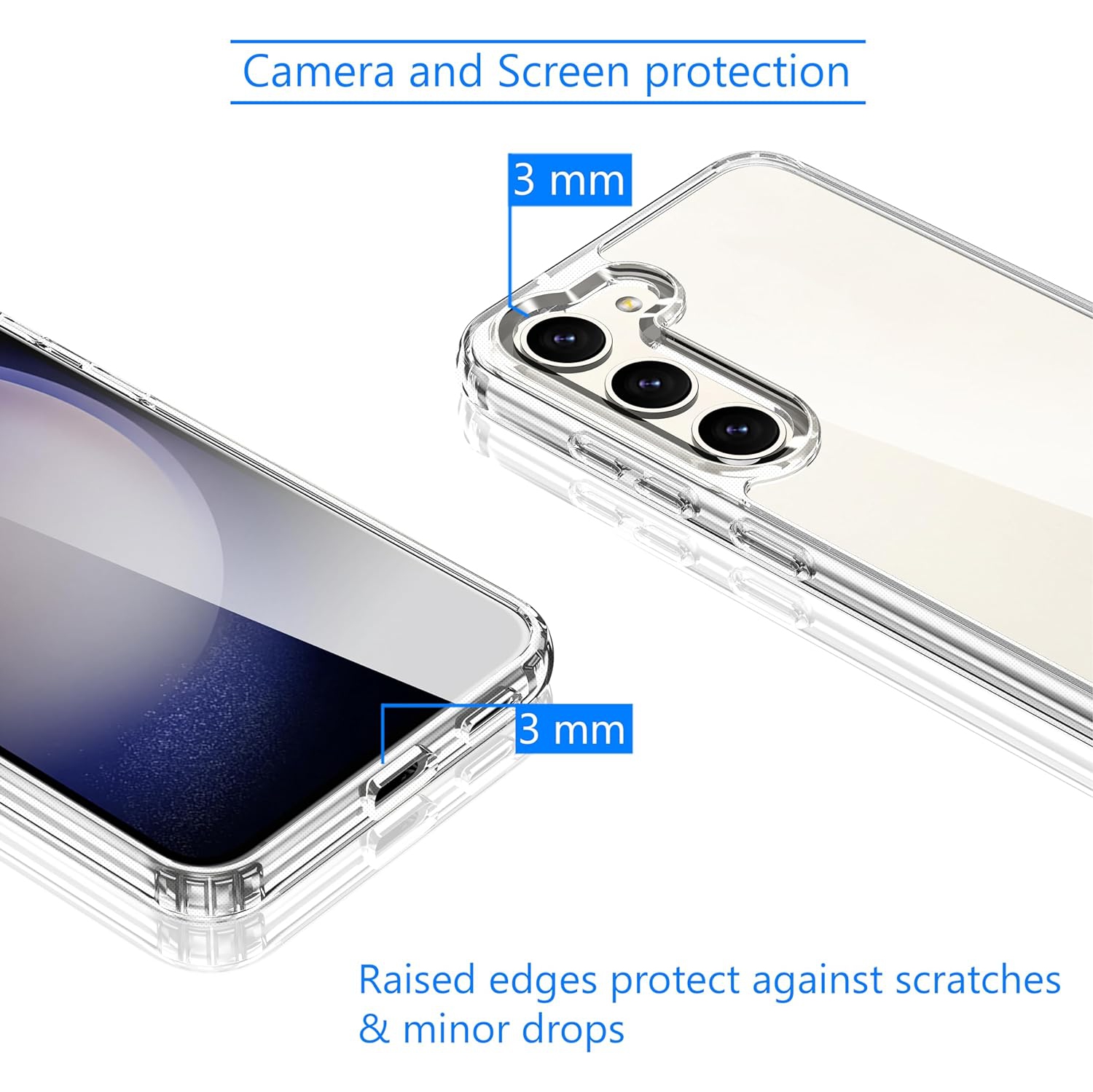 Étui transparent Crystal pour Samsung Galaxy S23, [ne jaunit pas] [protection de qualité militaire 10FT] anti-rayures