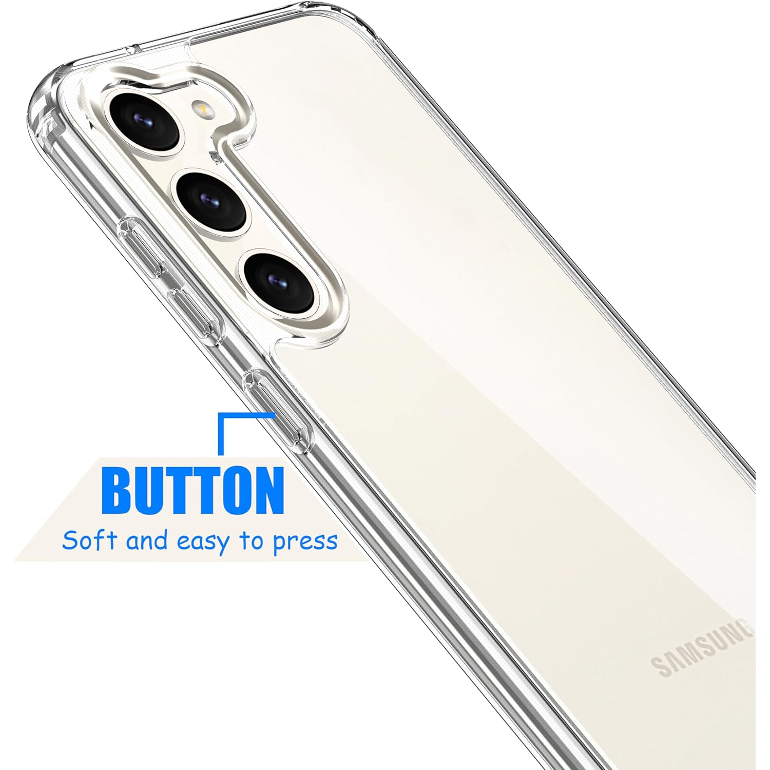 Étui transparent Crystal pour Samsung Galaxy S23, [ne jaunit pas] [protection de qualité militaire 10FT] anti-rayures