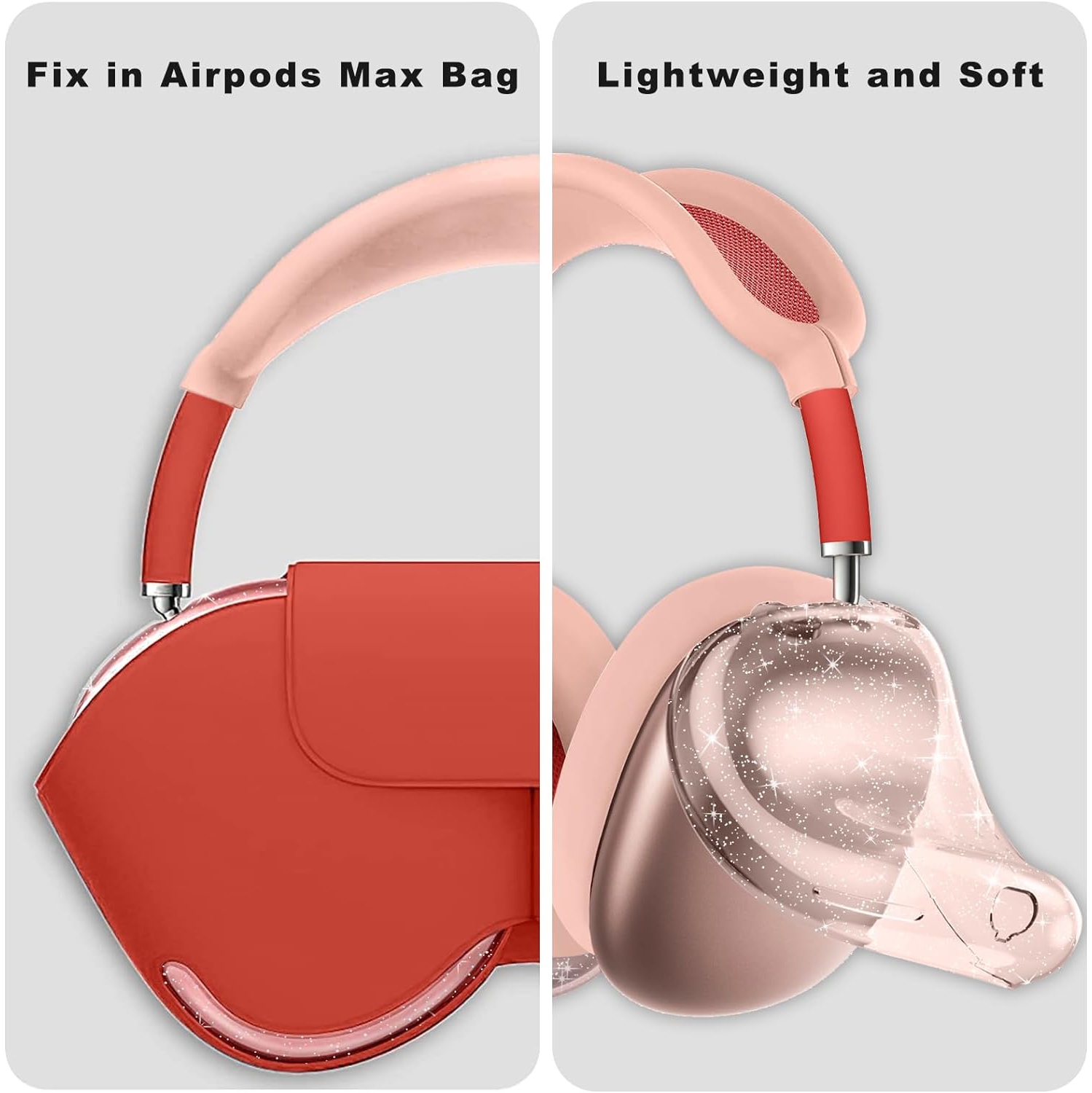 Étui transparent pour étui pour AirPods Max couvre-oreilles