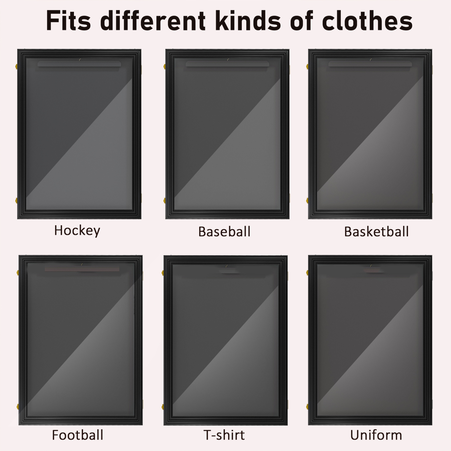 HOMCOM – cadre de présentation en jersey, boîte Shadow en acrylique pour chandail de football de basketball