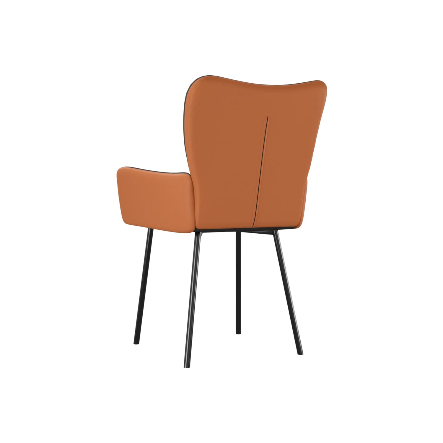 vidaXL Dining Chairs 2 pcs Black Fabric and Faux Leather