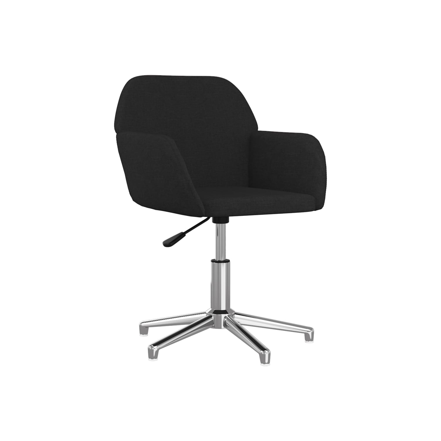 Fauteuil de bureau pivotant en tissu noir vidaXL