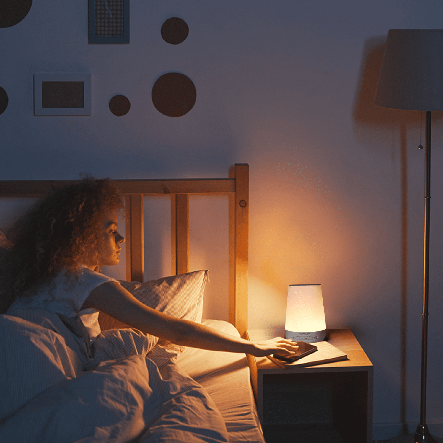 Appareil sonore pour bébé MomCozy, appareil sonore apaisant pour bébé avec veilleuse pour le repos, machine à bruit blanc