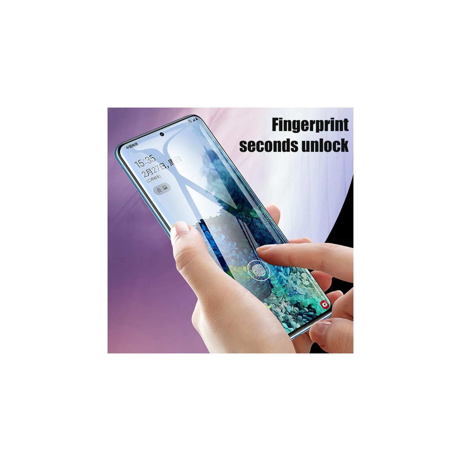 For Samsung Galaxy S20 FE Screen Protector with Camera Lens Protector Bubble Free Anti-Scratch Anti-Fingerprint 9H HD Black Tempered Glass Screen