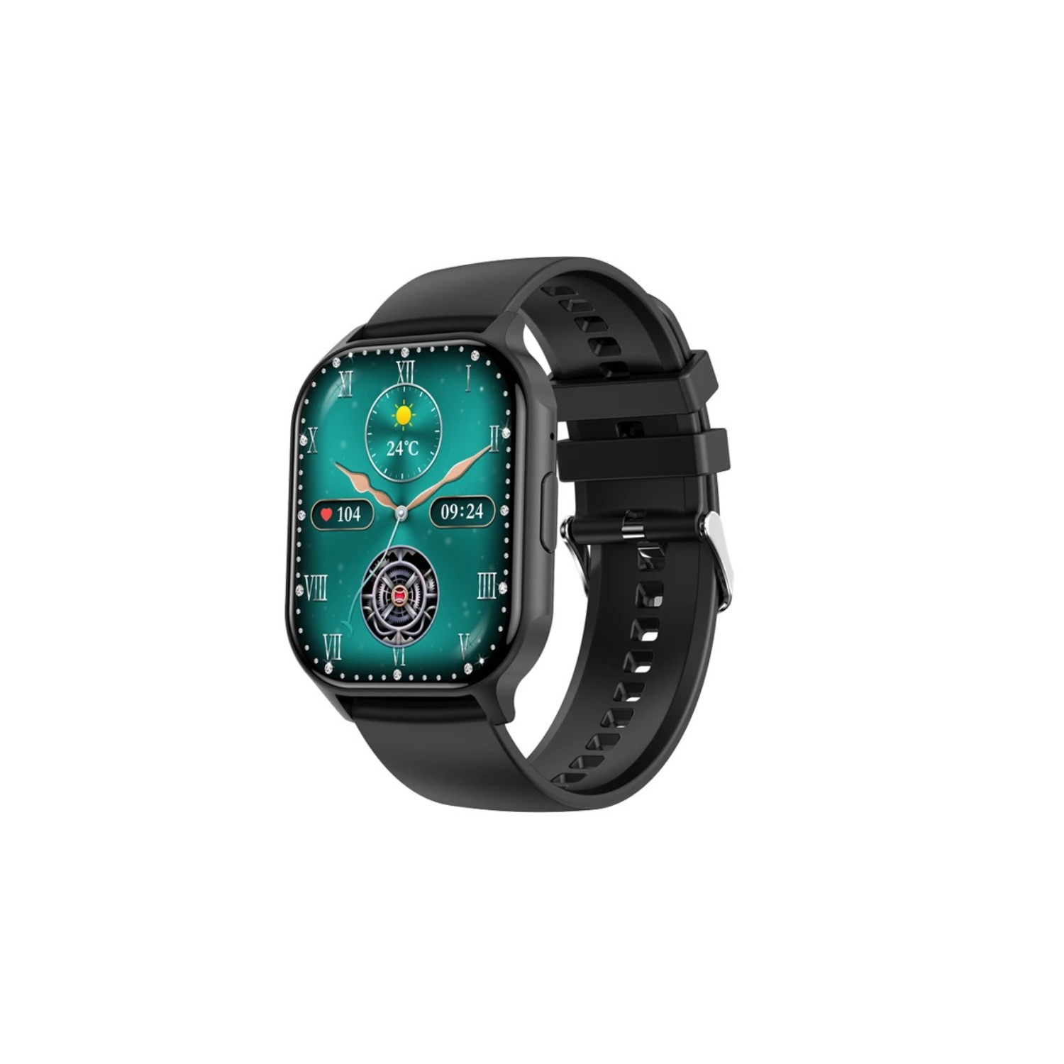 TUTT H6 AMOLED 2.04” Screen Classic Smart Watch | NFC | GPS Exercise SpO2 Stress & Sleep Monitoring Calorie & Activity Tracker IP67 Men Women Smartwatch Two Straps Steel+ Rubber