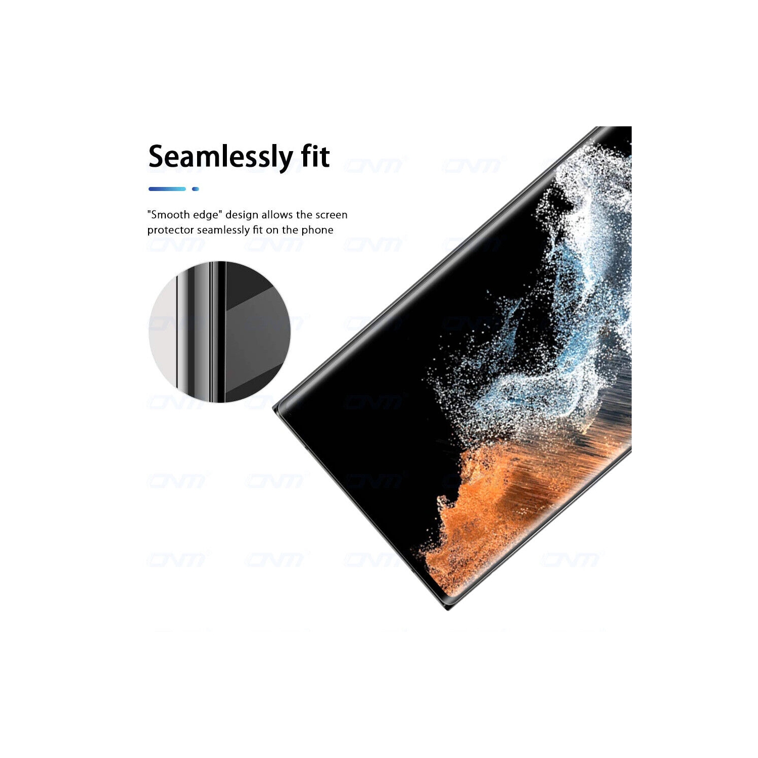 For Samsung Galaxy S23 Ultra Screen Protector with Camera Lens Protector Bubble Free Anti-Scratch Anti-Fingerprint 9H HD Black Tempered Glass Screen