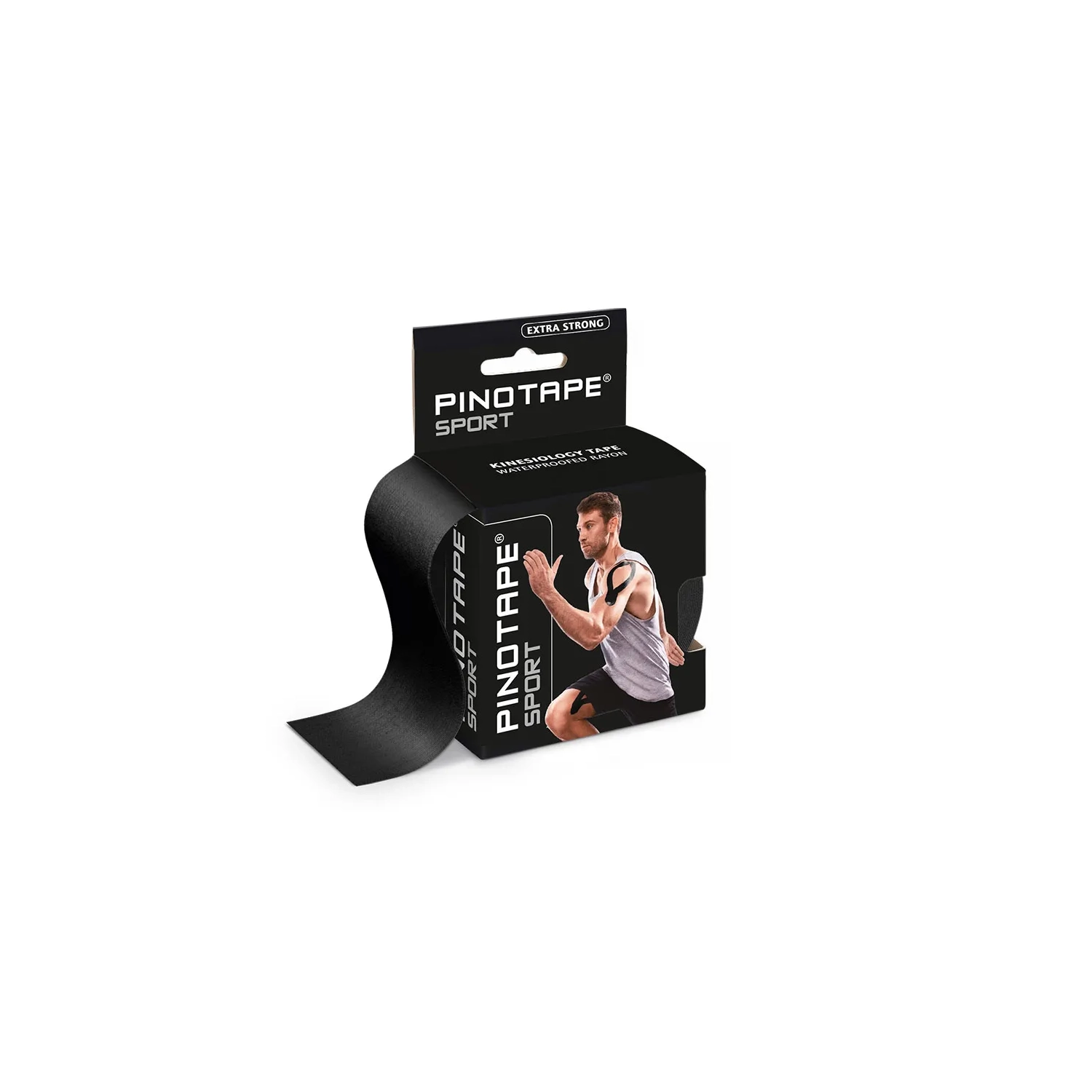 Ruban de kinésiologie Sport noir, 5&nbsp;M Uncut
