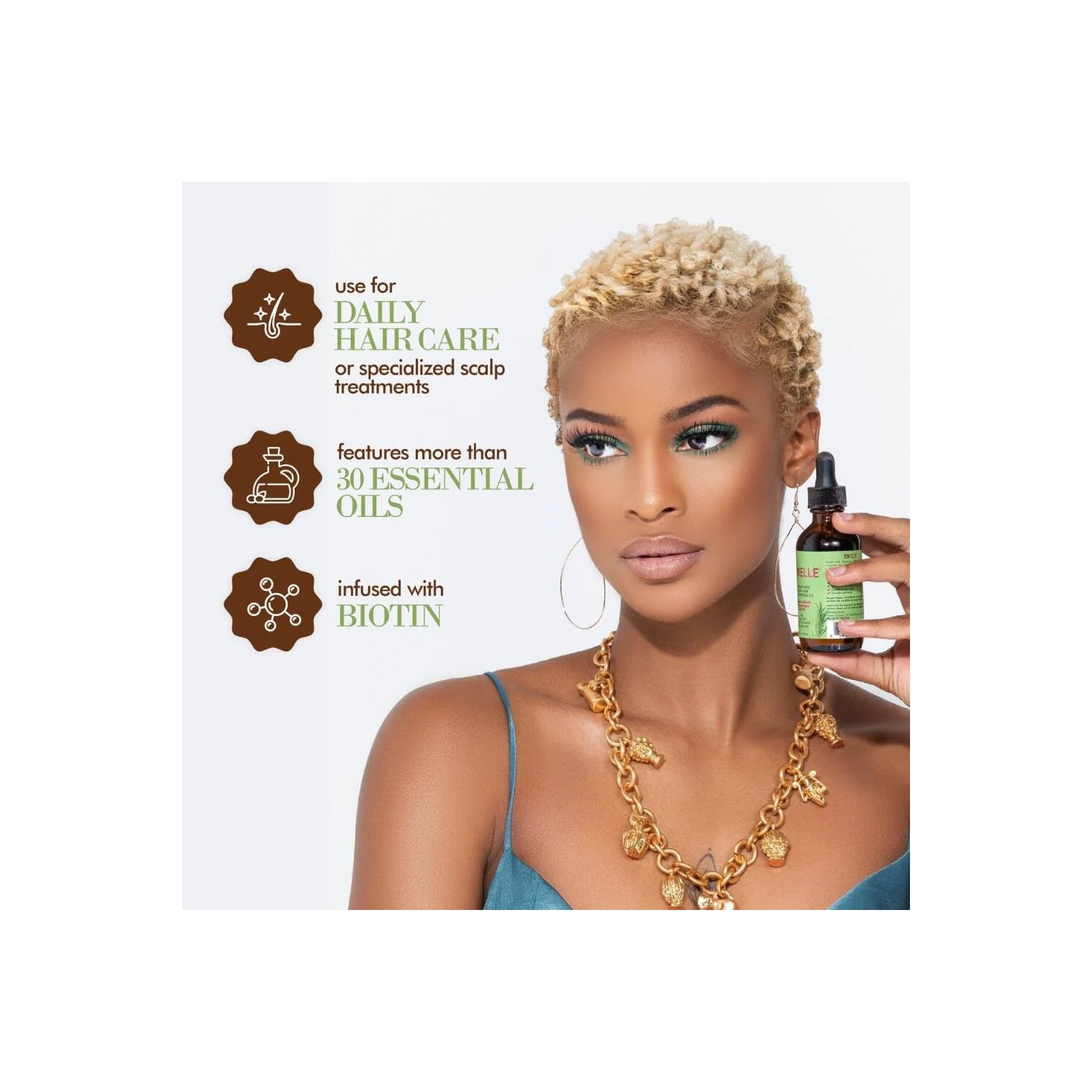 MIELLE Rosemary Mint Organics Infused with Biotin, 3-Piece Styling Bundle Set