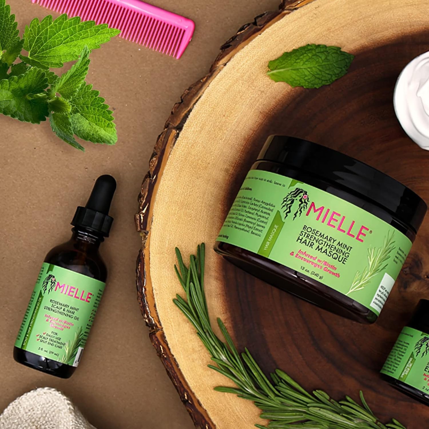 MIELLE Rosemary Mint Oil Rosemary Mint Scalp & Hair Strengthening Oil