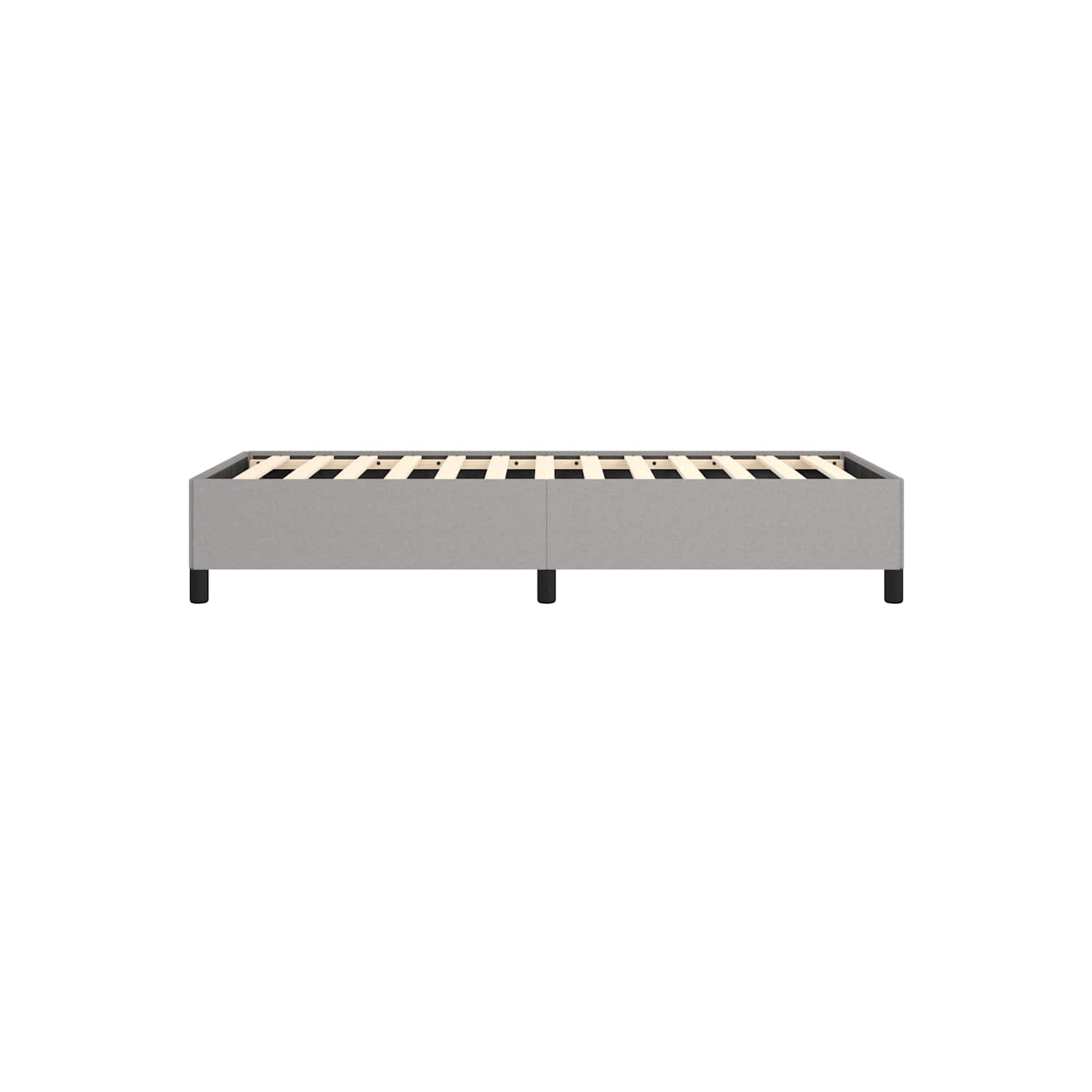 vidaXL Twin XL Bed Frame, Fabric Upholstered Platform Bed Frame, Light Gray, No Mattress