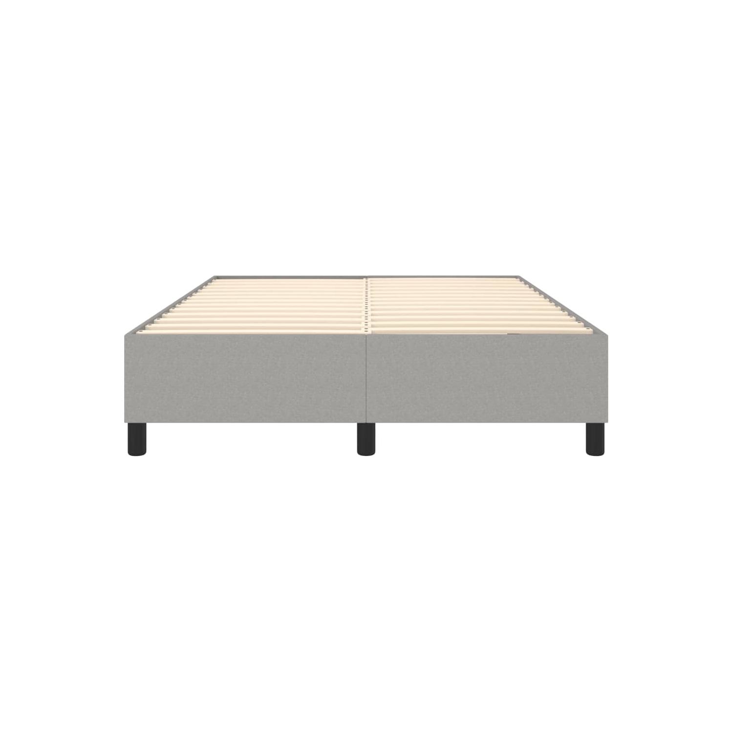 vidaXL Box Spring Bed Frame Light Grey Full Fabric