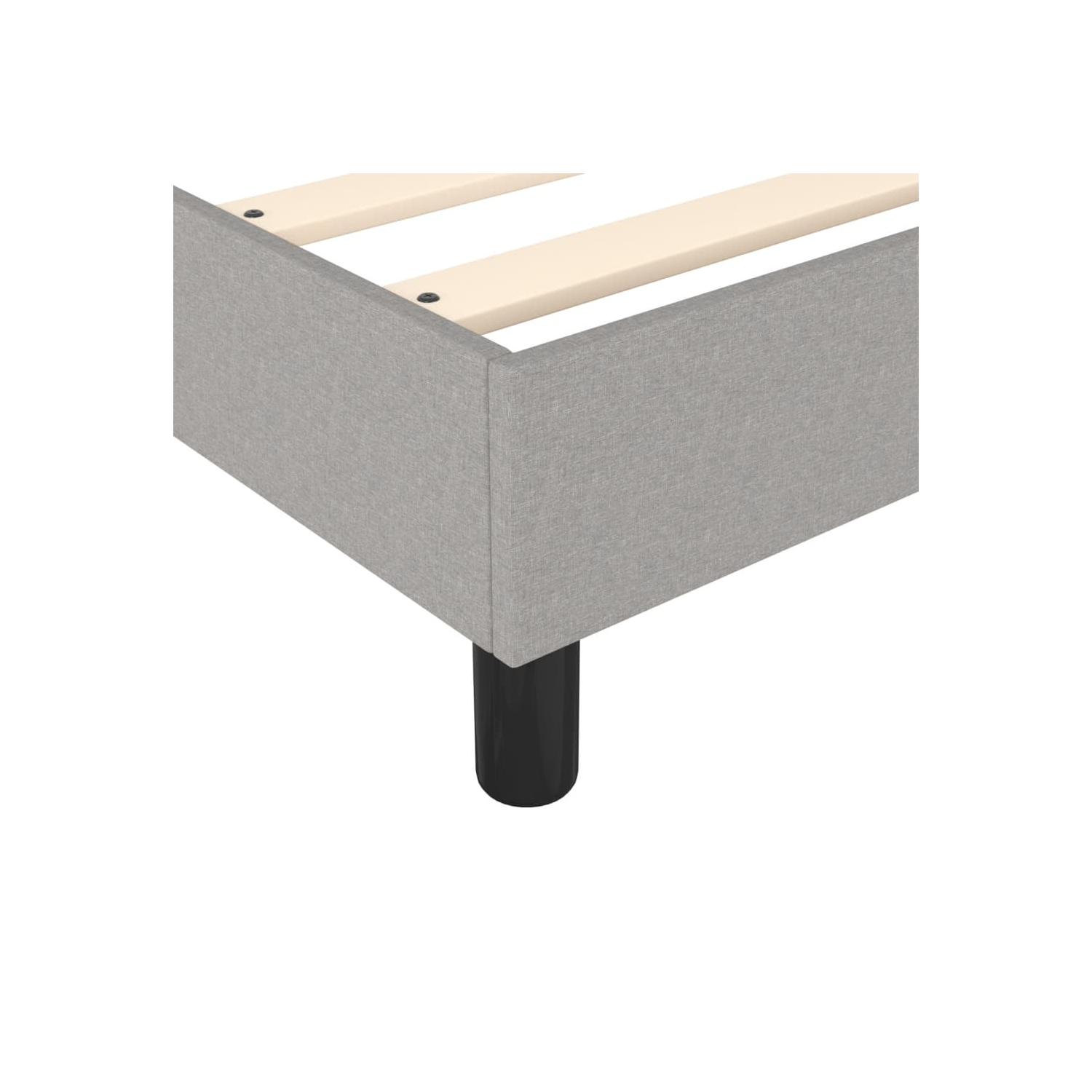 vidaXL Box Spring Bed Frame Light Grey Full Fabric