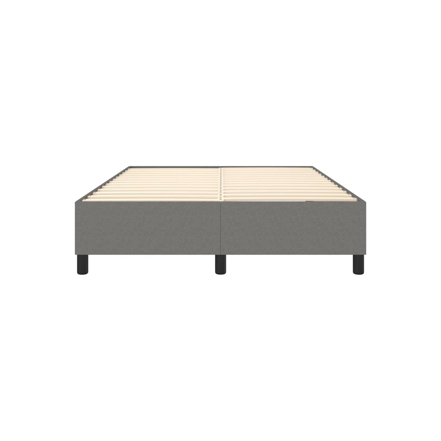 vidaXL Box Spring Bed Frame Dark Grey Queen Fabric