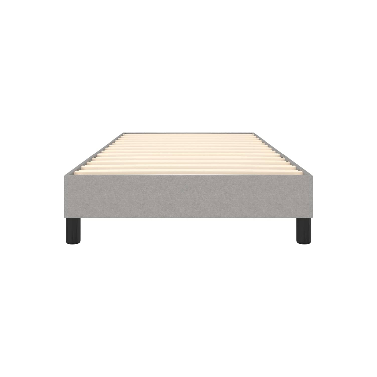 vidaXL Box Spring Bed Frame Light Grey Twin Fabric