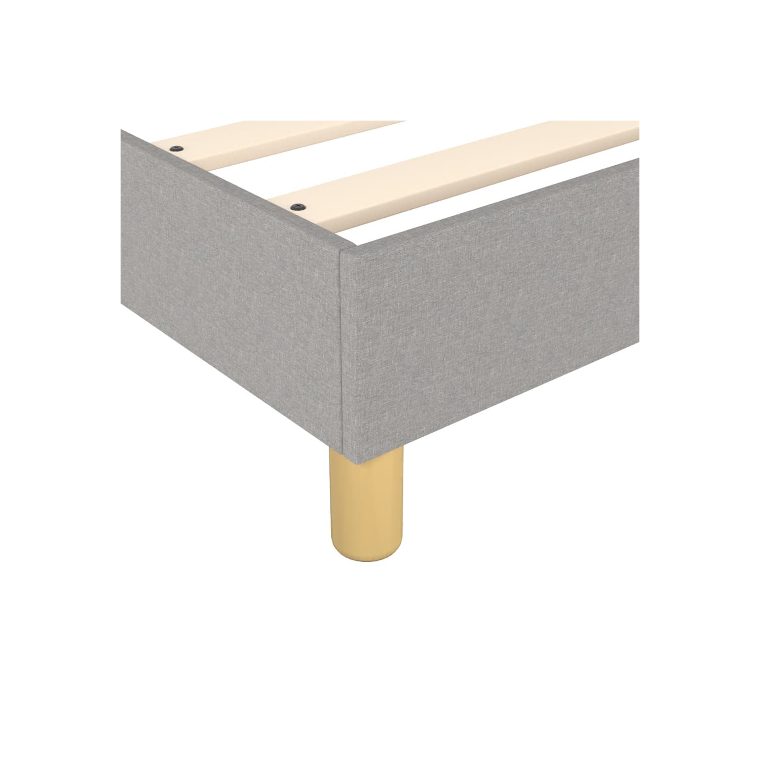 vidaXL Box Spring Bed Frame Light Grey Queen Fabric