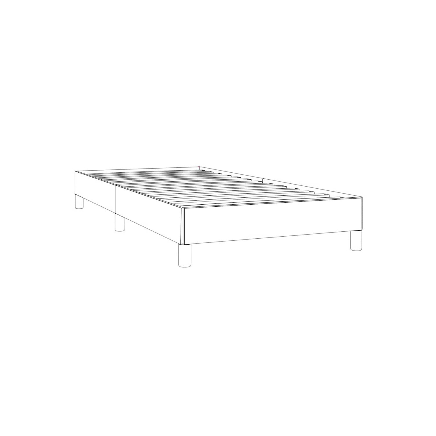 Cadre de très grand lit simple vidaXL, cadre de lit plateforme recouvert de tissu, gris foncé, sans matelas