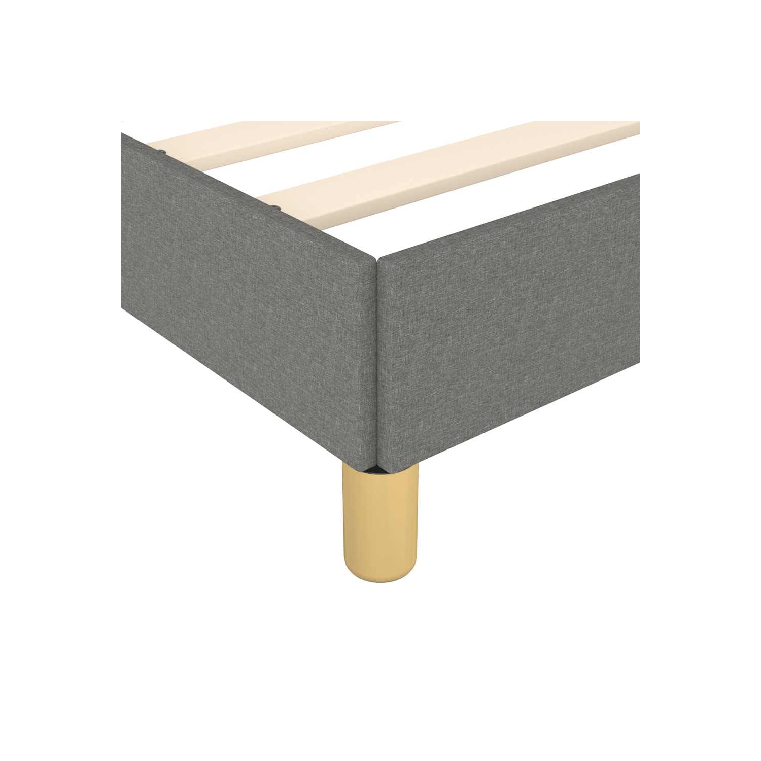 Cadre de lit double vidaXL, cadre de lit plateforme recouvert de tissu, gris foncé, sans matelas