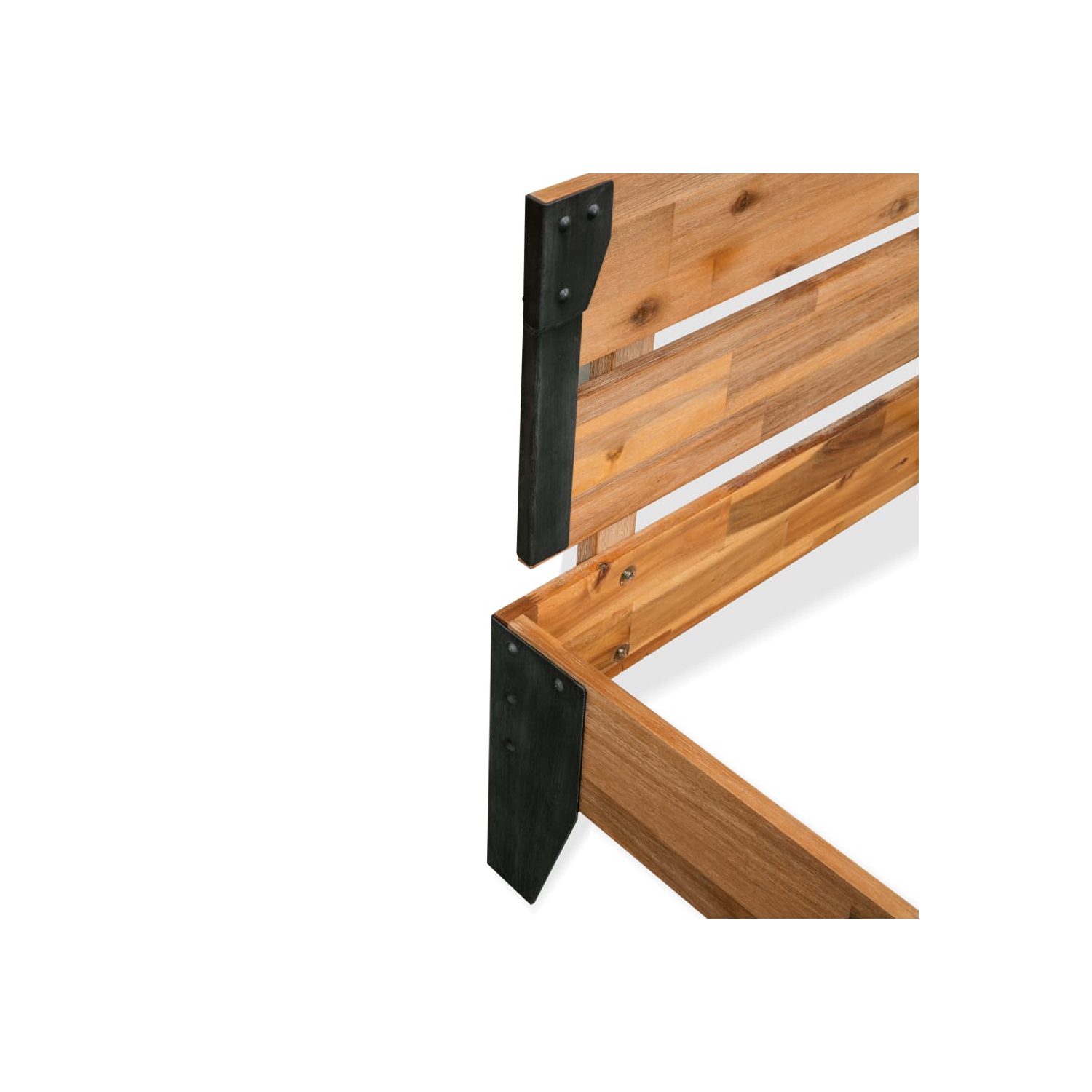 Cadre de lit en bois d'acacia massif de 76 x x79,9 po de vidaXL