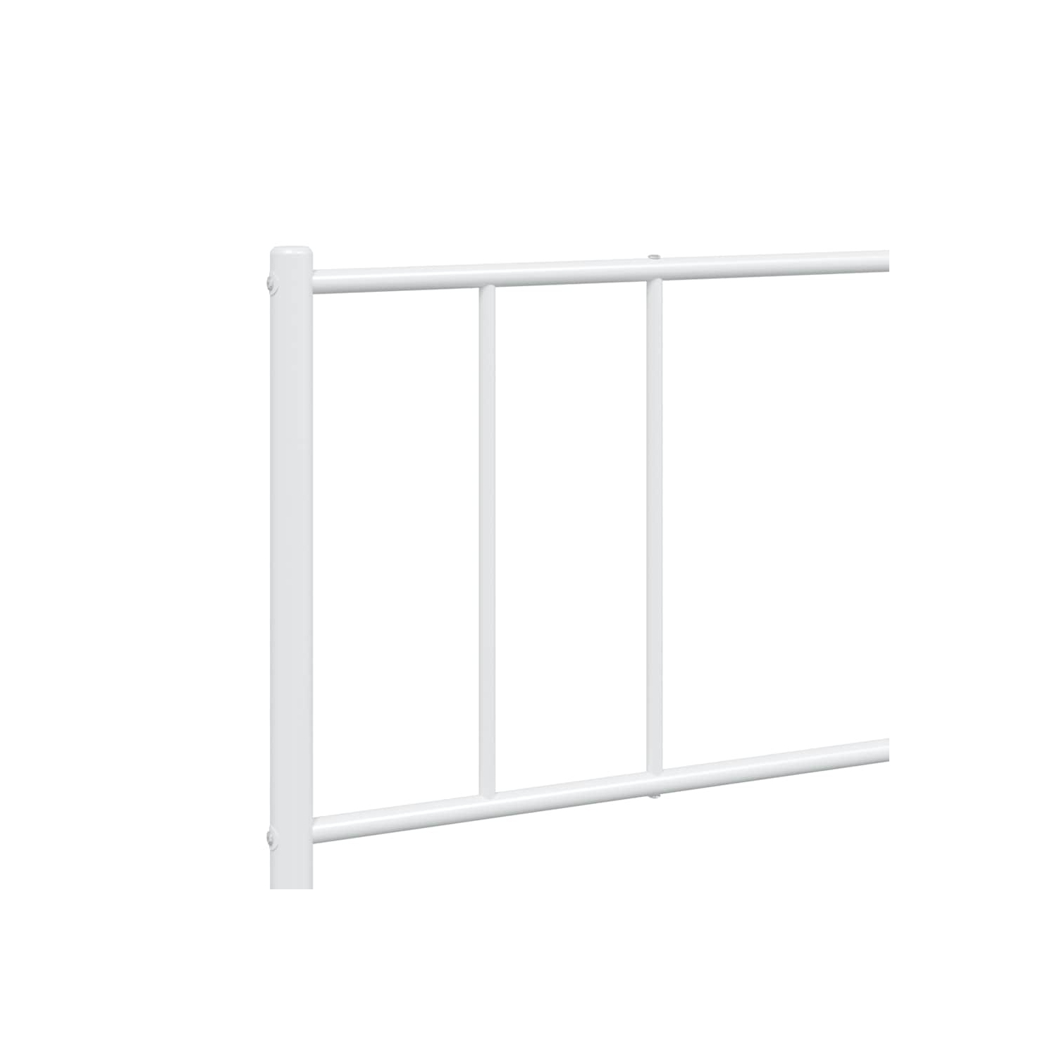 VidaXL – Cadre de très grand lit californien métal blanc avec tête de lit et lattes, sans matelas, assemblage facile