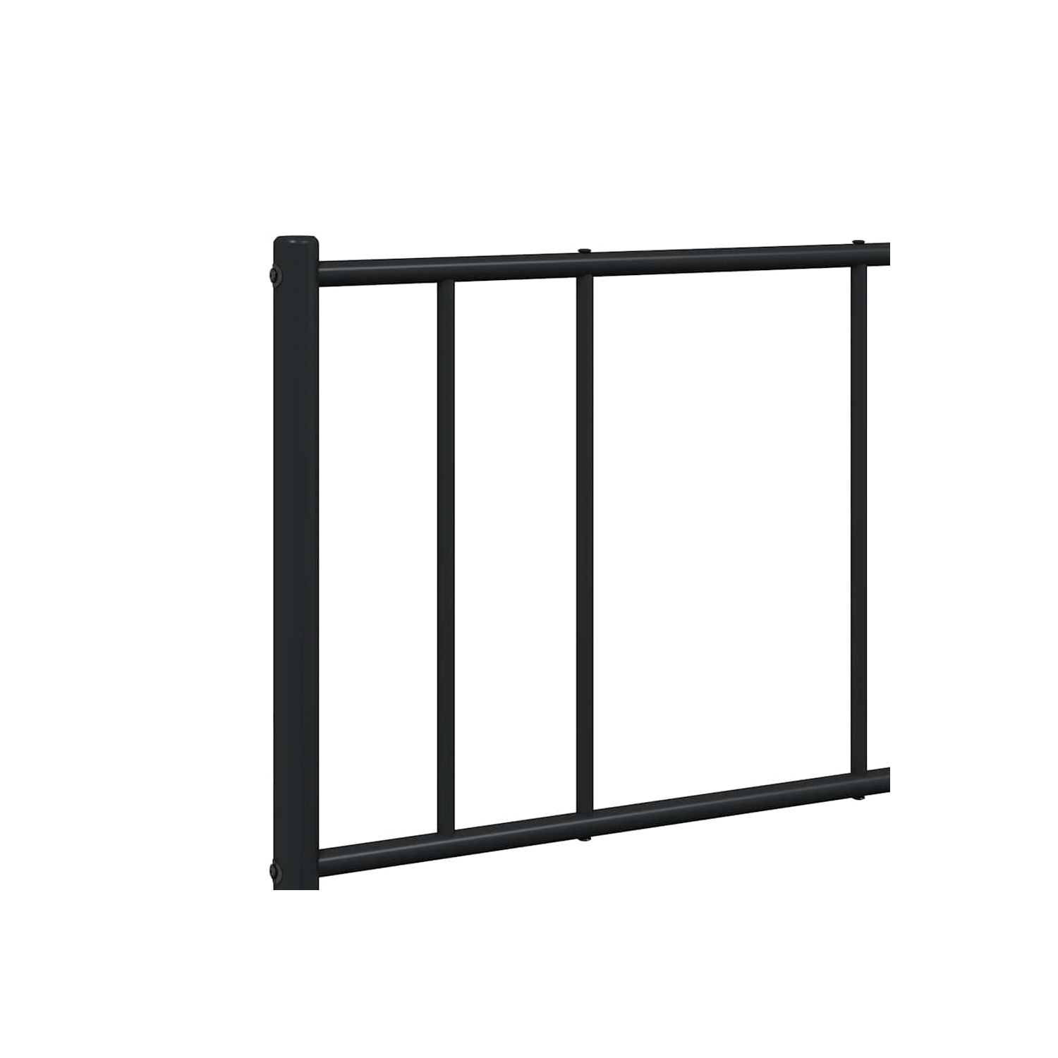vidaXL Black Full Metal Bed Frame with Headboard & Slats, No Mattress, Easy Assembly