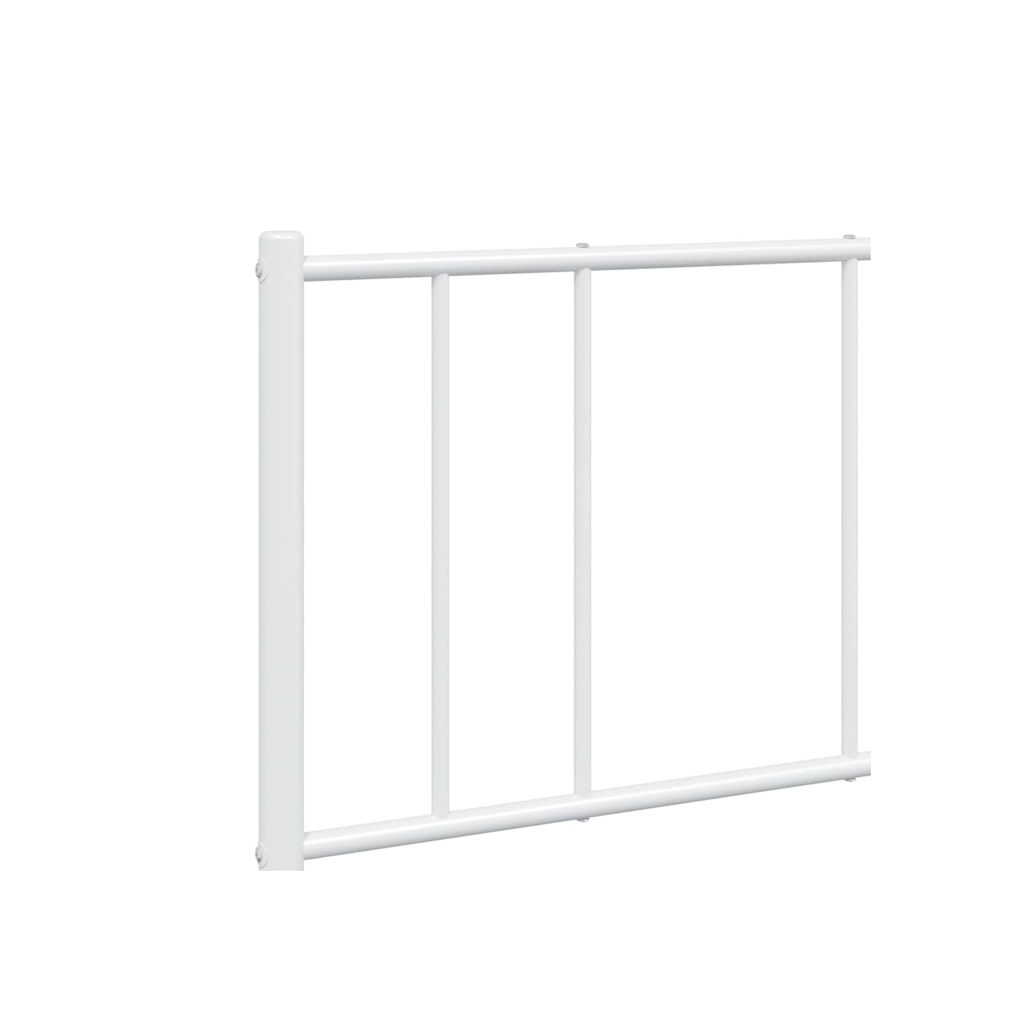 VidaXL – Cadre de lit double en métal blanc avec tête de lit et lattes, sans matelas, assemblage facile