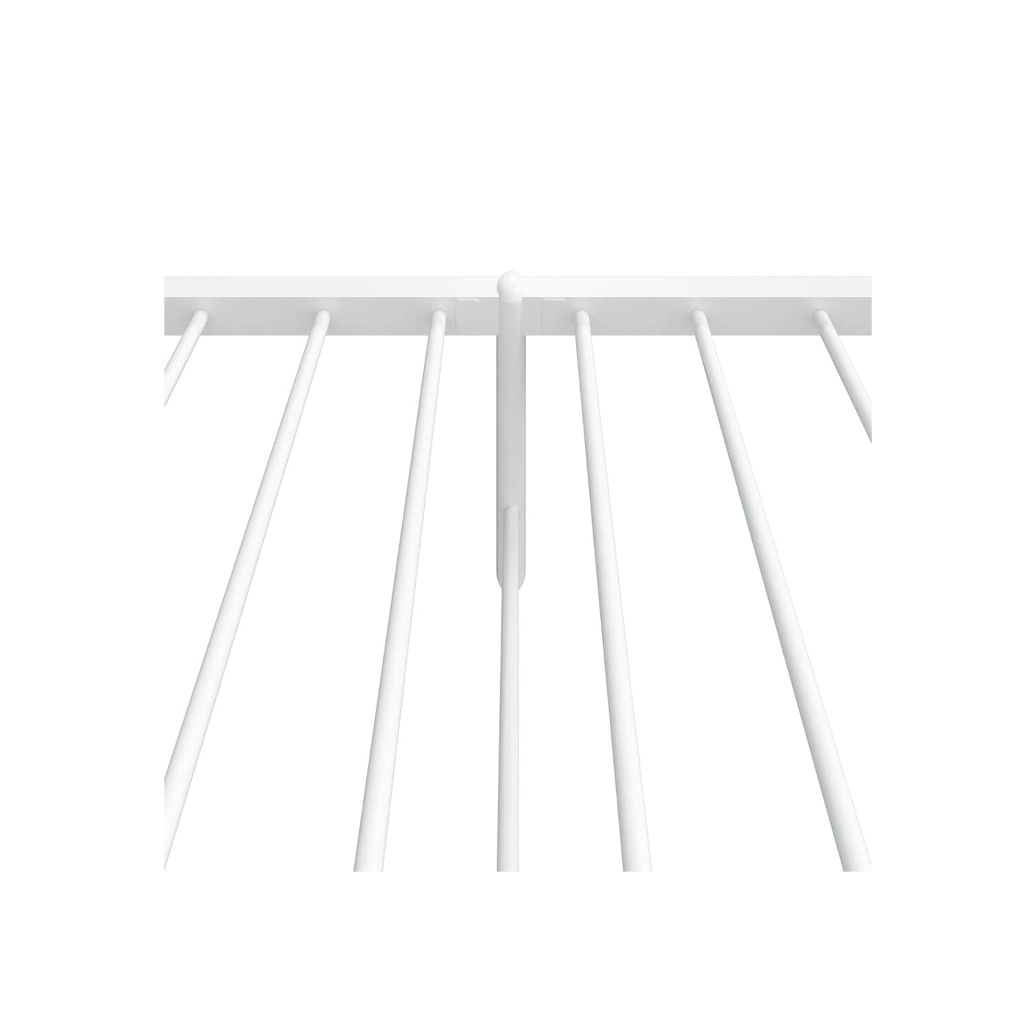 vidaXL White Metal Twin XL Bed Frame with Headboard & Footboard, Heavy-Duty, No Mattress