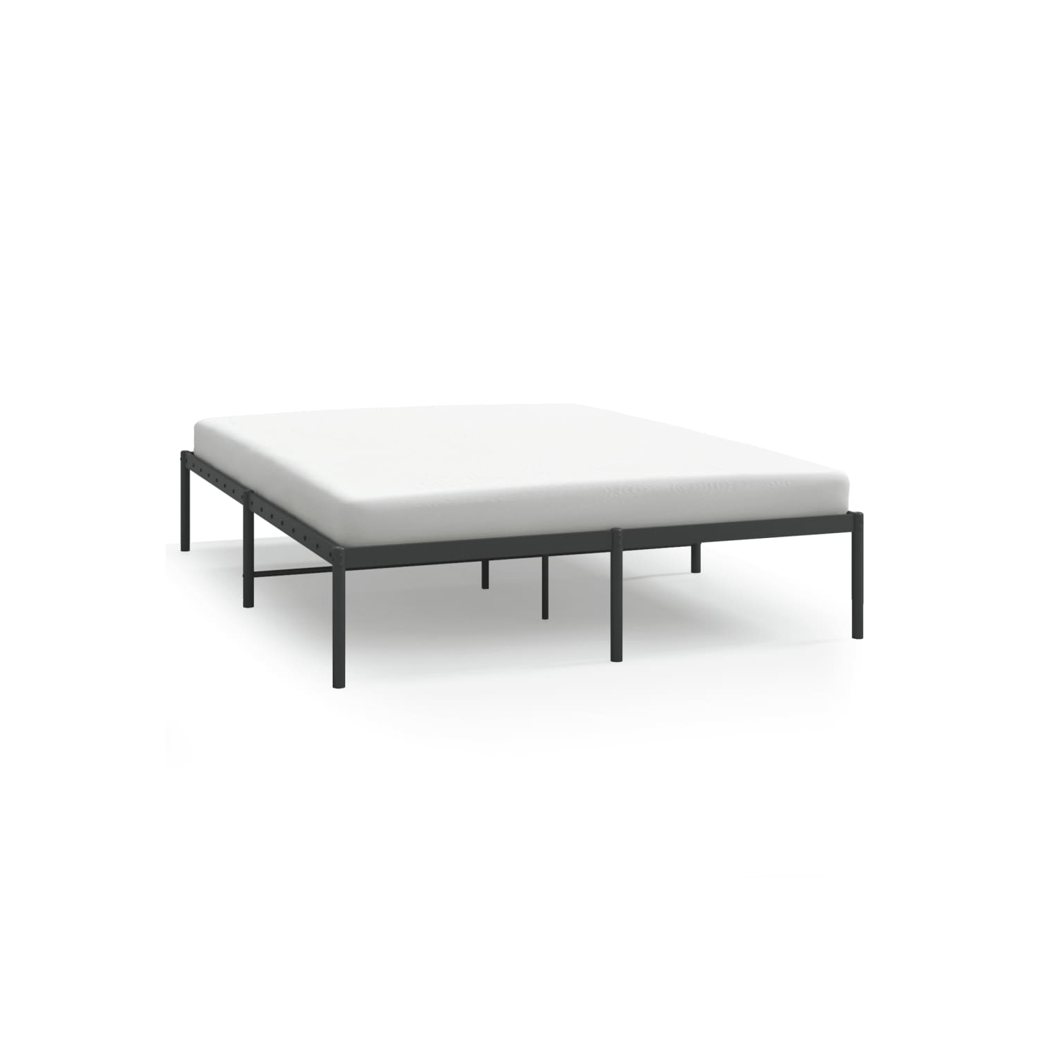 vidaXL Metal Bed Frame without Mattress Black 150x200cm