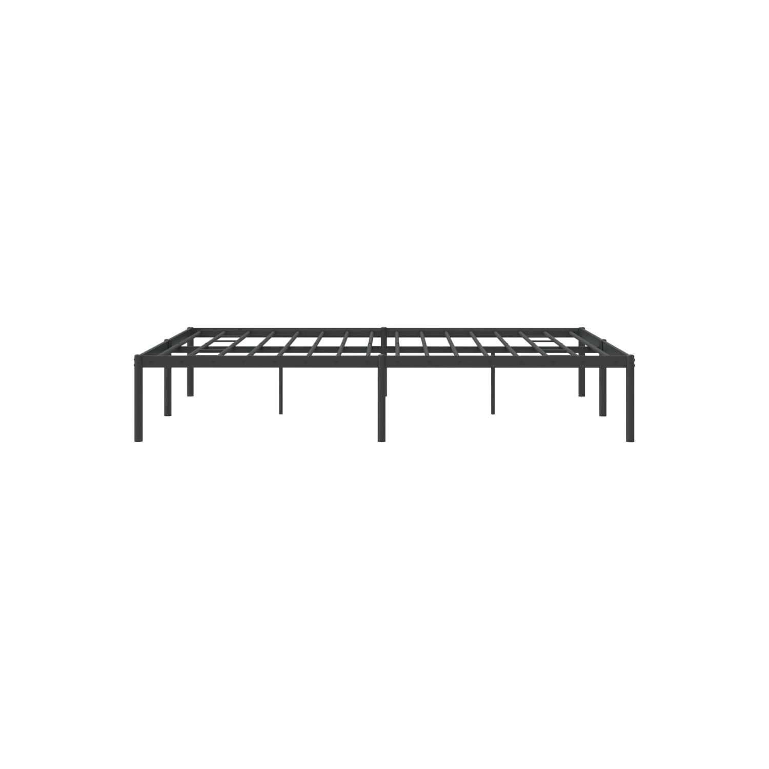 vidaXL Metal Bed Frame without Mattress Black 150x200cm