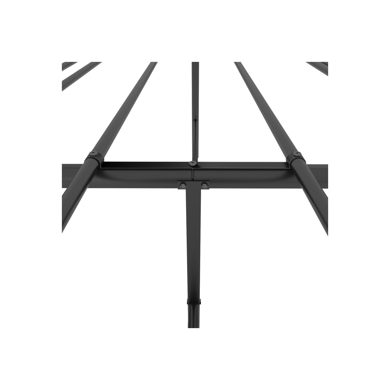 vidaXL Metal Bed Frame without Mattress Black 150x200cm