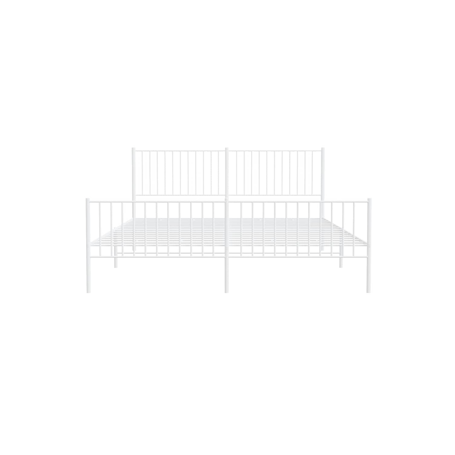 vidaXL Metal California King Bed Frame with Headboard & Footboard, Heavy-Duty, No Mattress