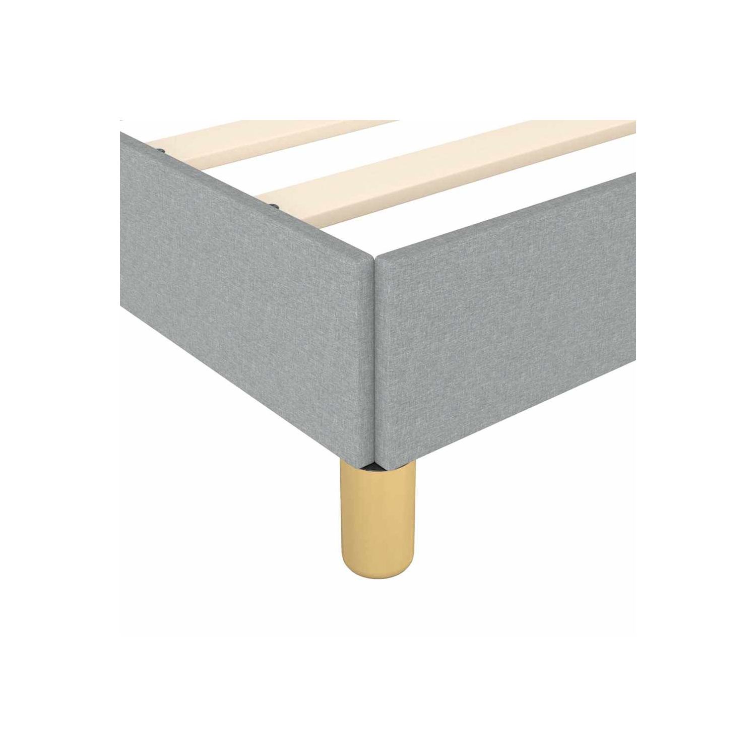 vidaXL Fabric Full Platform Bed Frame, Slats Support, Easy Assembly, No Mattress, Light Gray