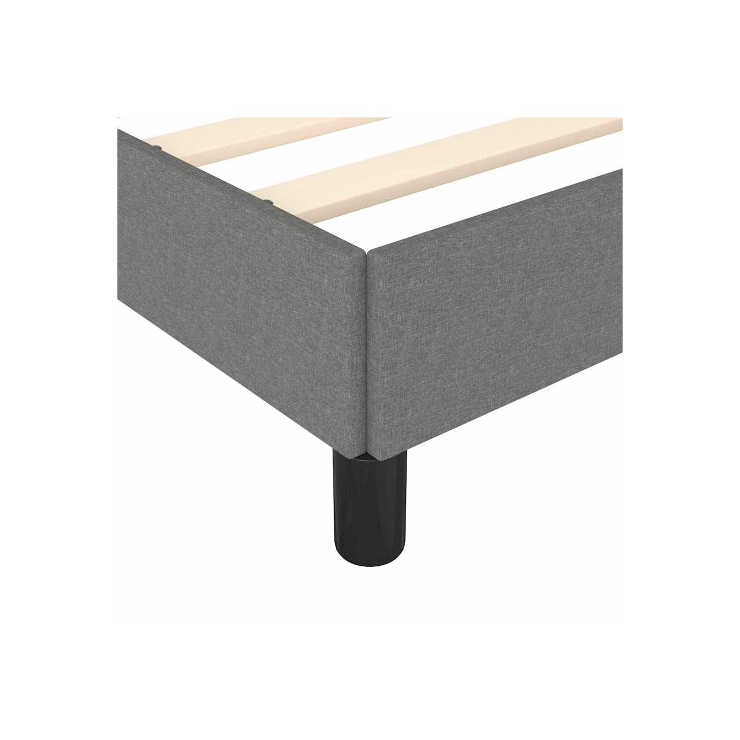 vidaXL Full Bed Frame, Fabric Upholstered Platform Bed Frame, Dark Gray, No Mattress