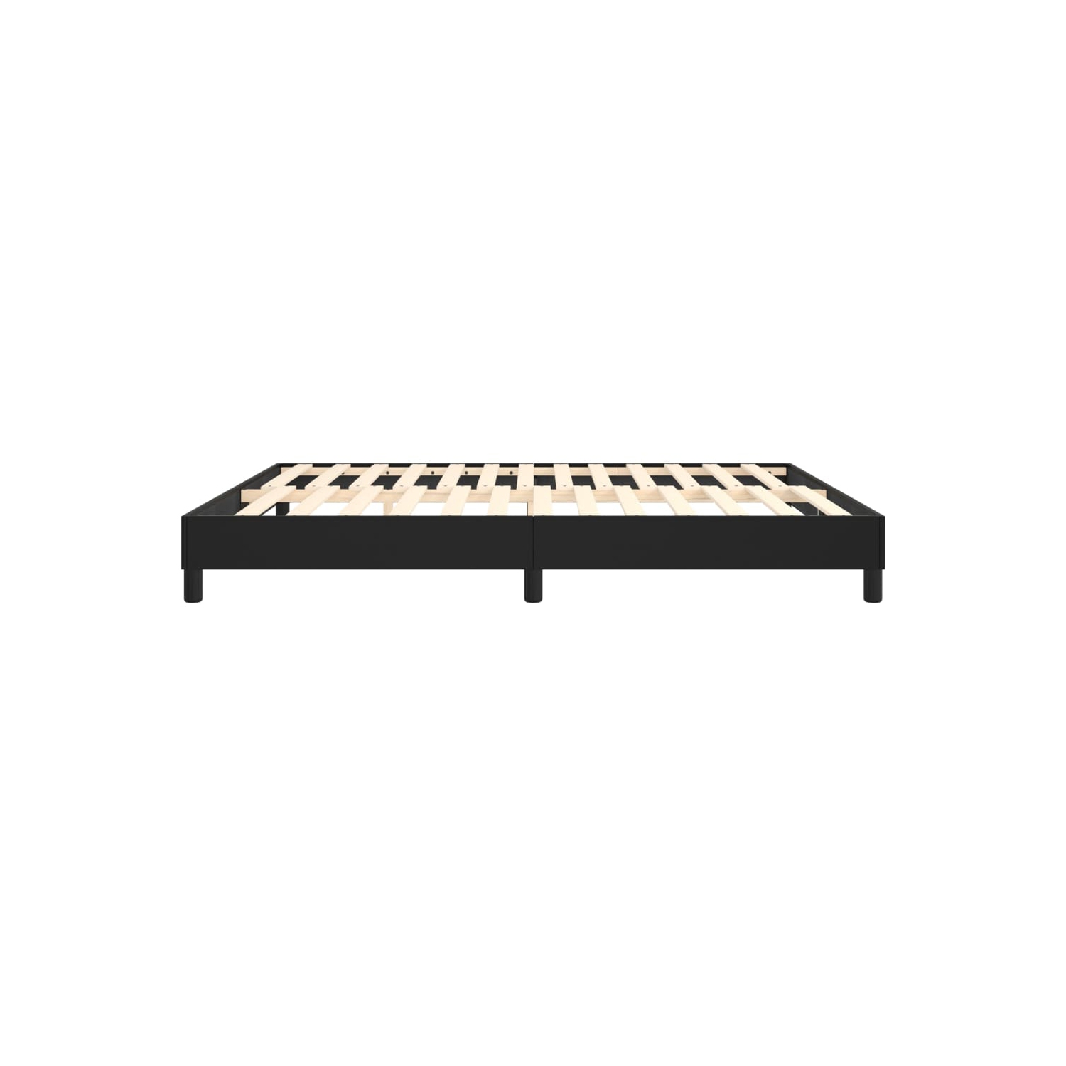 vidaXL Box Spring Bed Frame Black King Faux Leather