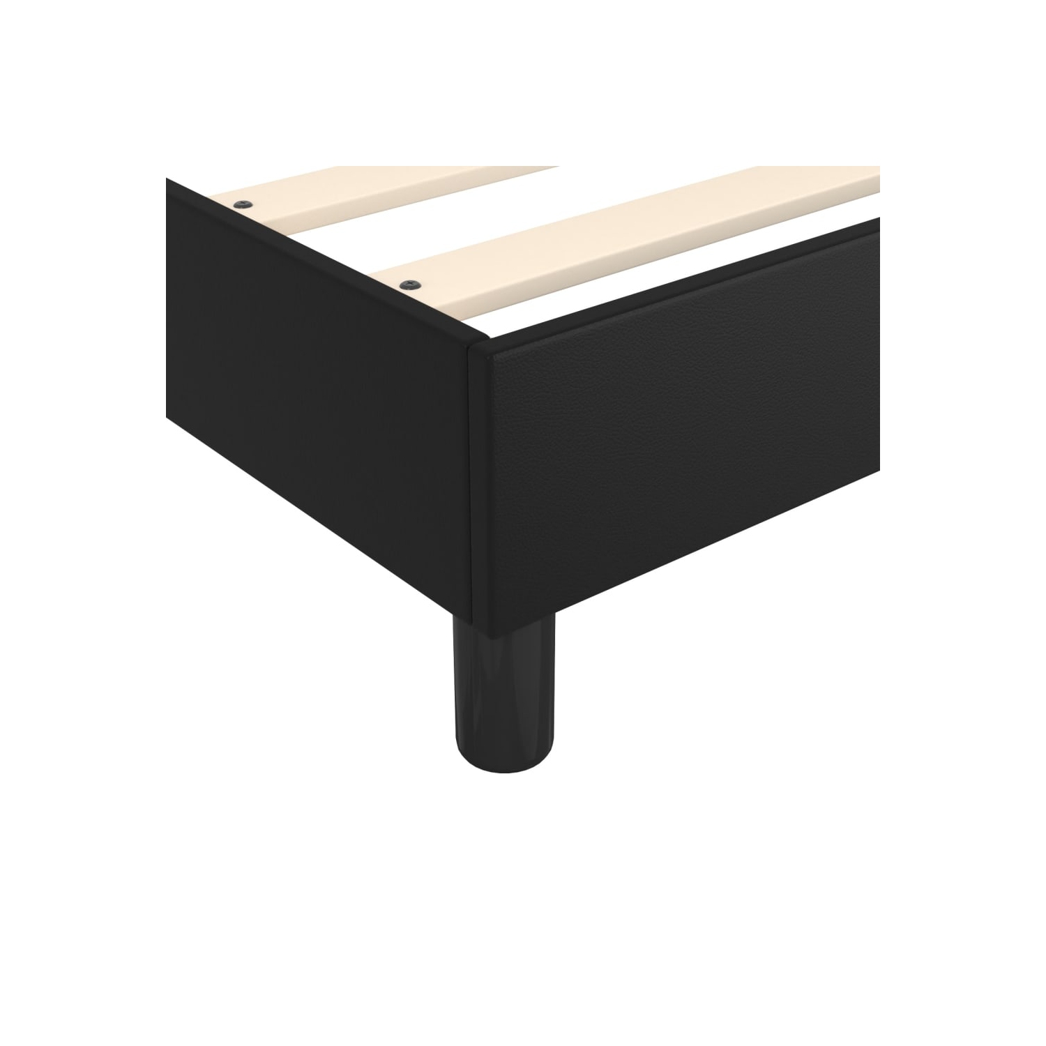 vidaXL Box Spring Bed Frame Black King Faux Leather