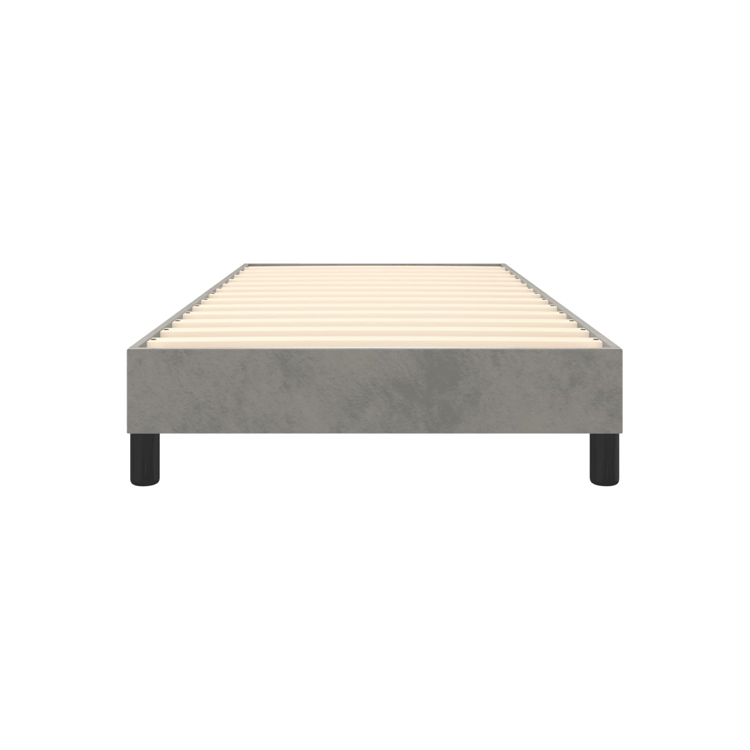 Sommier à ressorts vidaXL Cadre de lit simple TG velours gris pâle