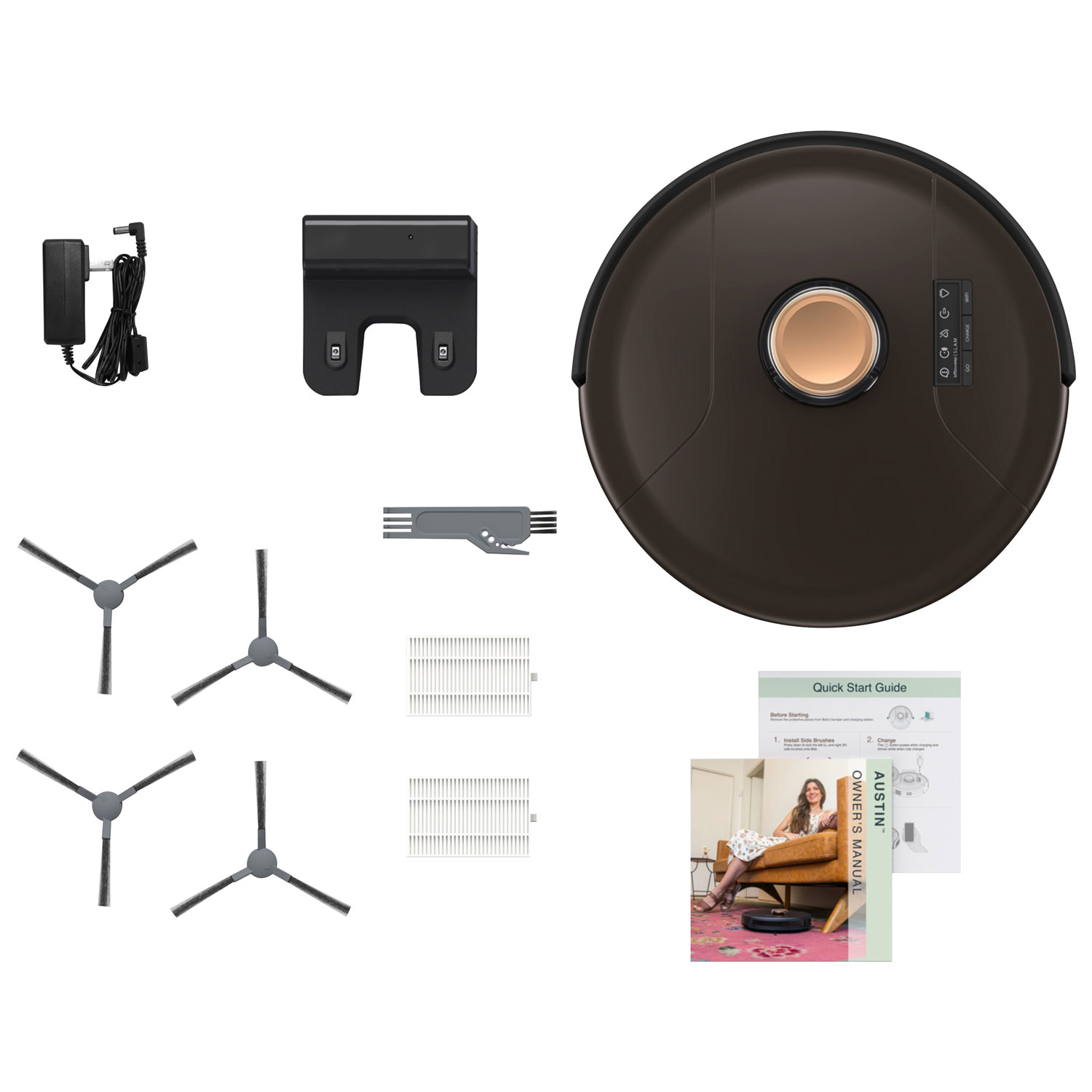 Aspirateur robot Austin PetHair SLAM de Bobsweep - Espresso