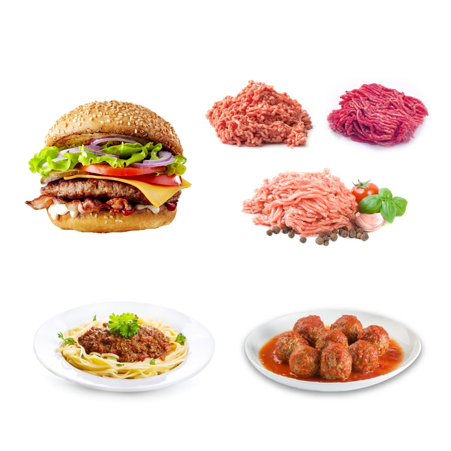 JS Gourmet - Multifunctional Manual Meat and Vegetable Grinder, Stainless Steel Blade