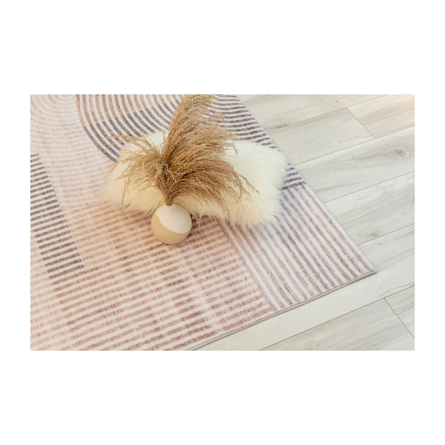 Rug Branch Elys Contemporary Geometric Beige/Brown Area Rug