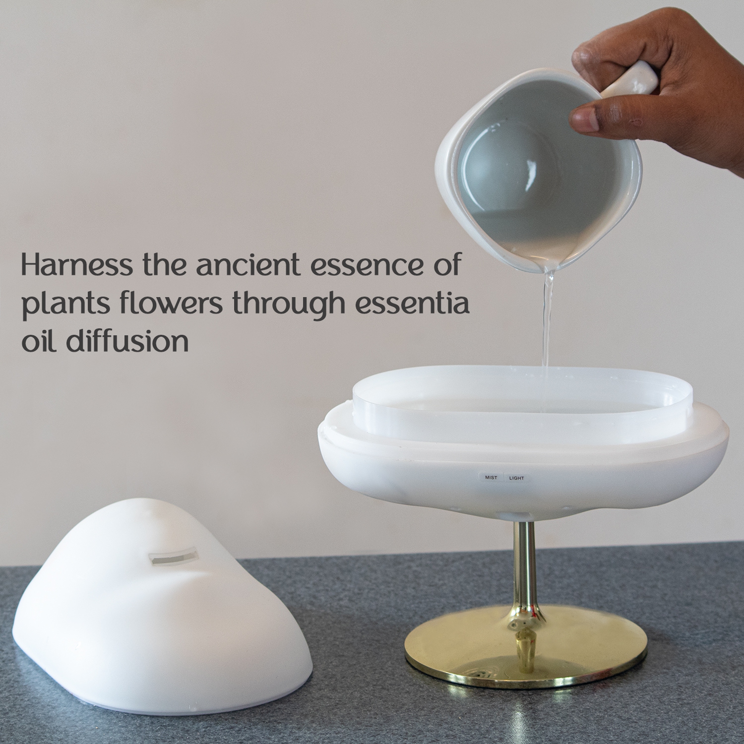 Duce Alpha Aromatherapy Portable Cloud Diffuser, Oil Diffuser, Mist Humidifier with 7 Color Lights for Home, Office, Bedroom, Living Room - Elevate