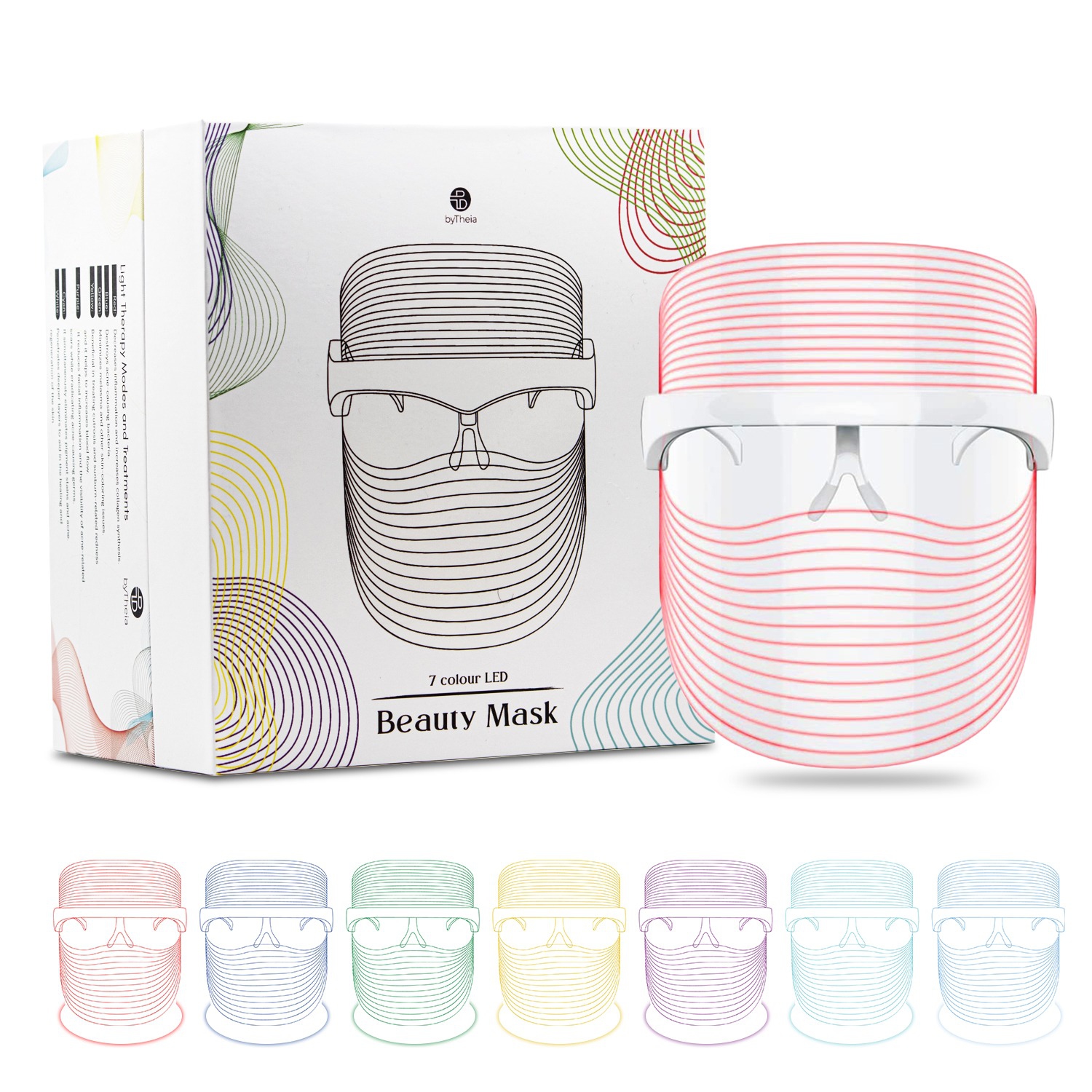 ByTheia – masque de beauté luminothérapie à DEL, 7 couleurs