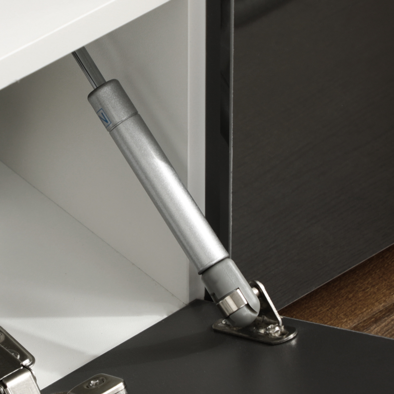 HOMCOM High Gloss TV Cabinet Stand for TVs up to 60" with LED Lights, Entertainment Center with Storage Shelves and Cupboards, Grey